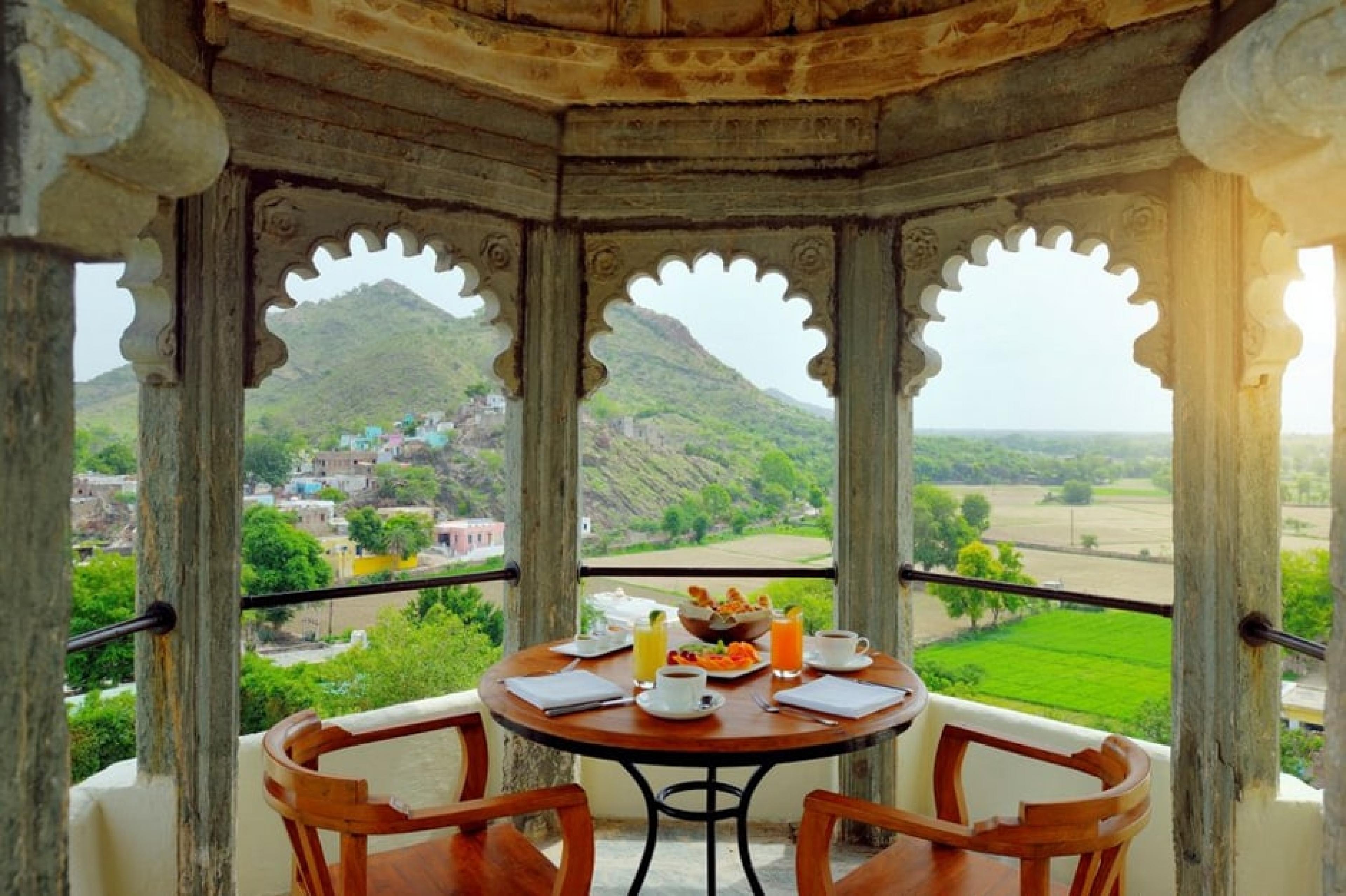 View from Dinning Area - Devi Garh, Udaipur, India