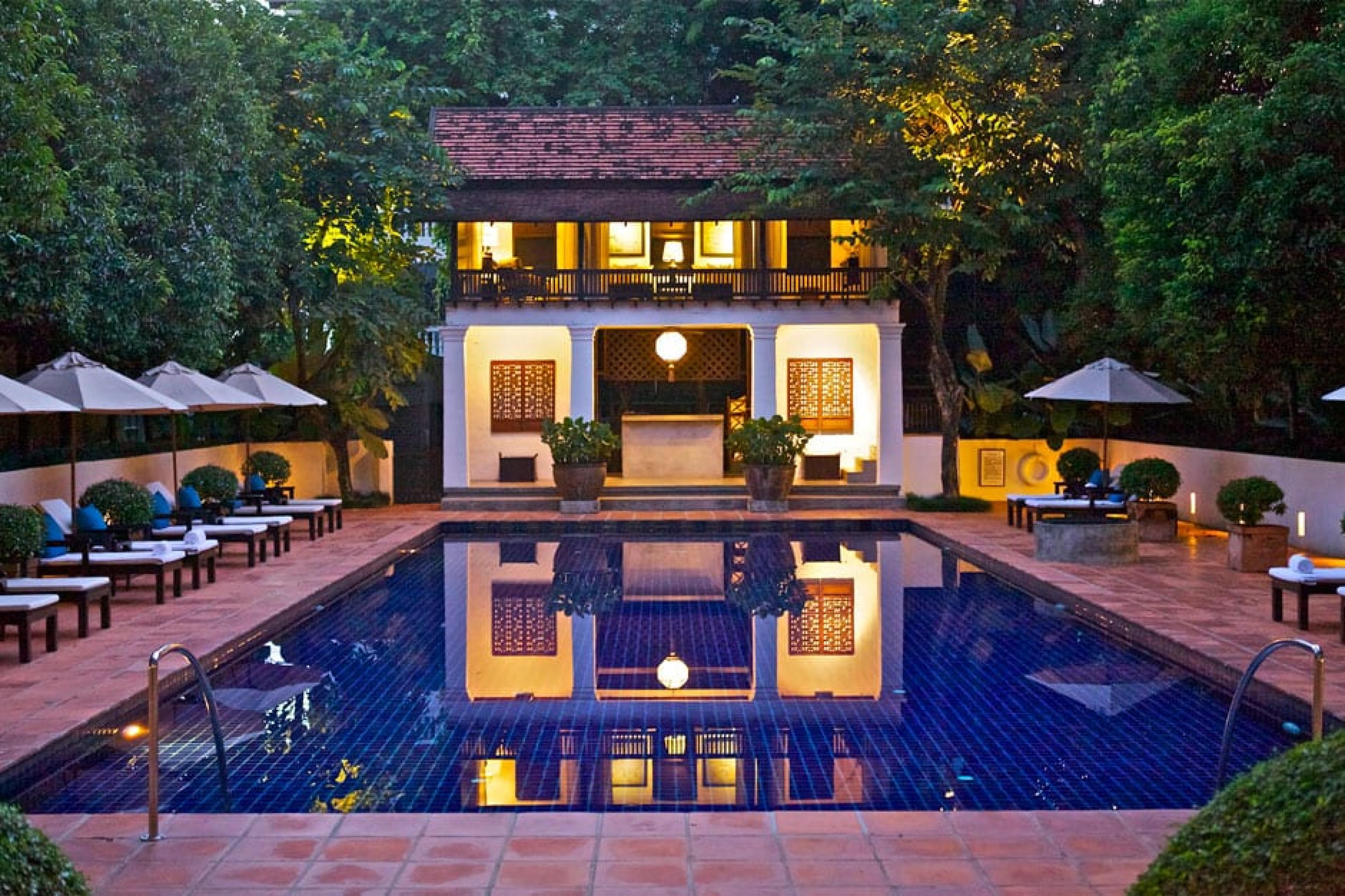 Pool Lounge at  Rachamankha, Chiang Mai, Thailand