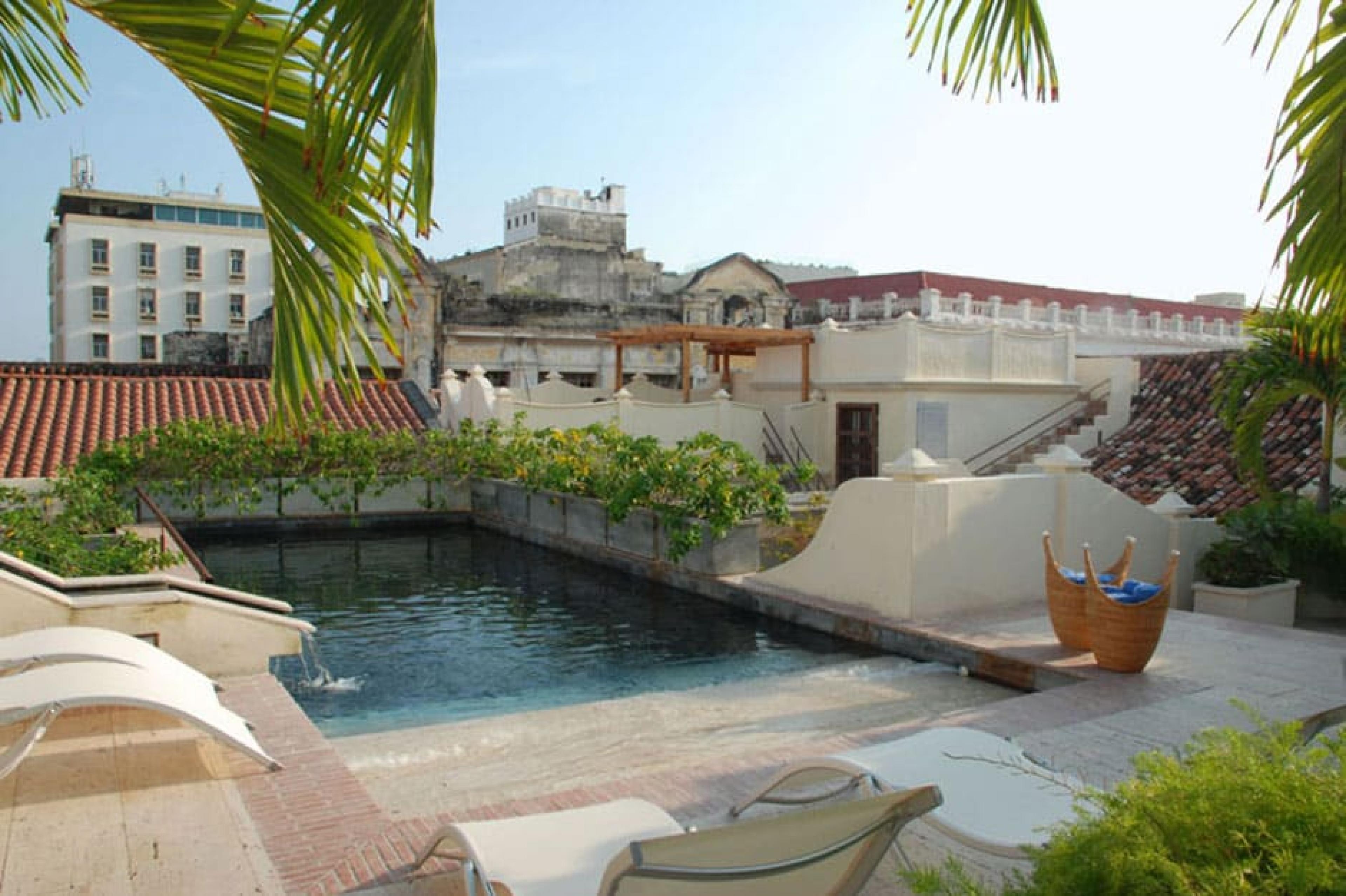 Pool Lounge at Casa Pombo, Cartagena, Colombia