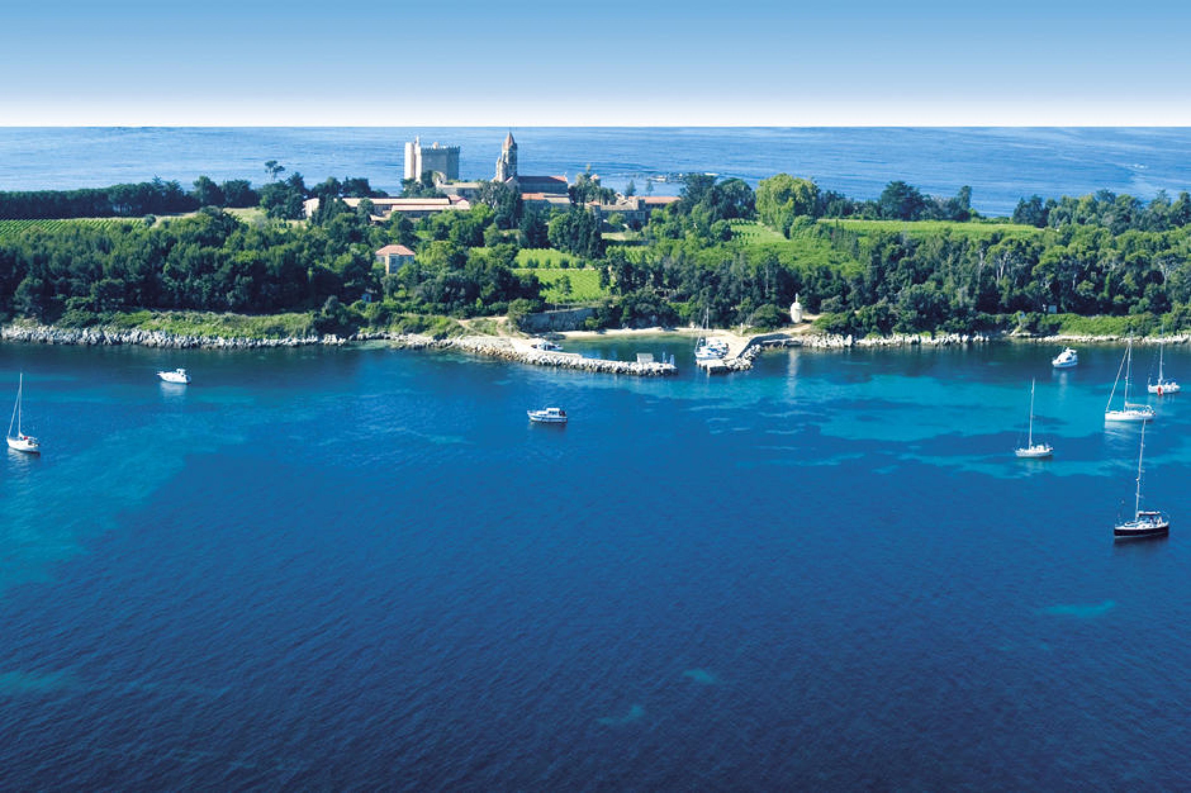 Aerial View-Lérins Islands, , France-Courtesy Lerins Abbey