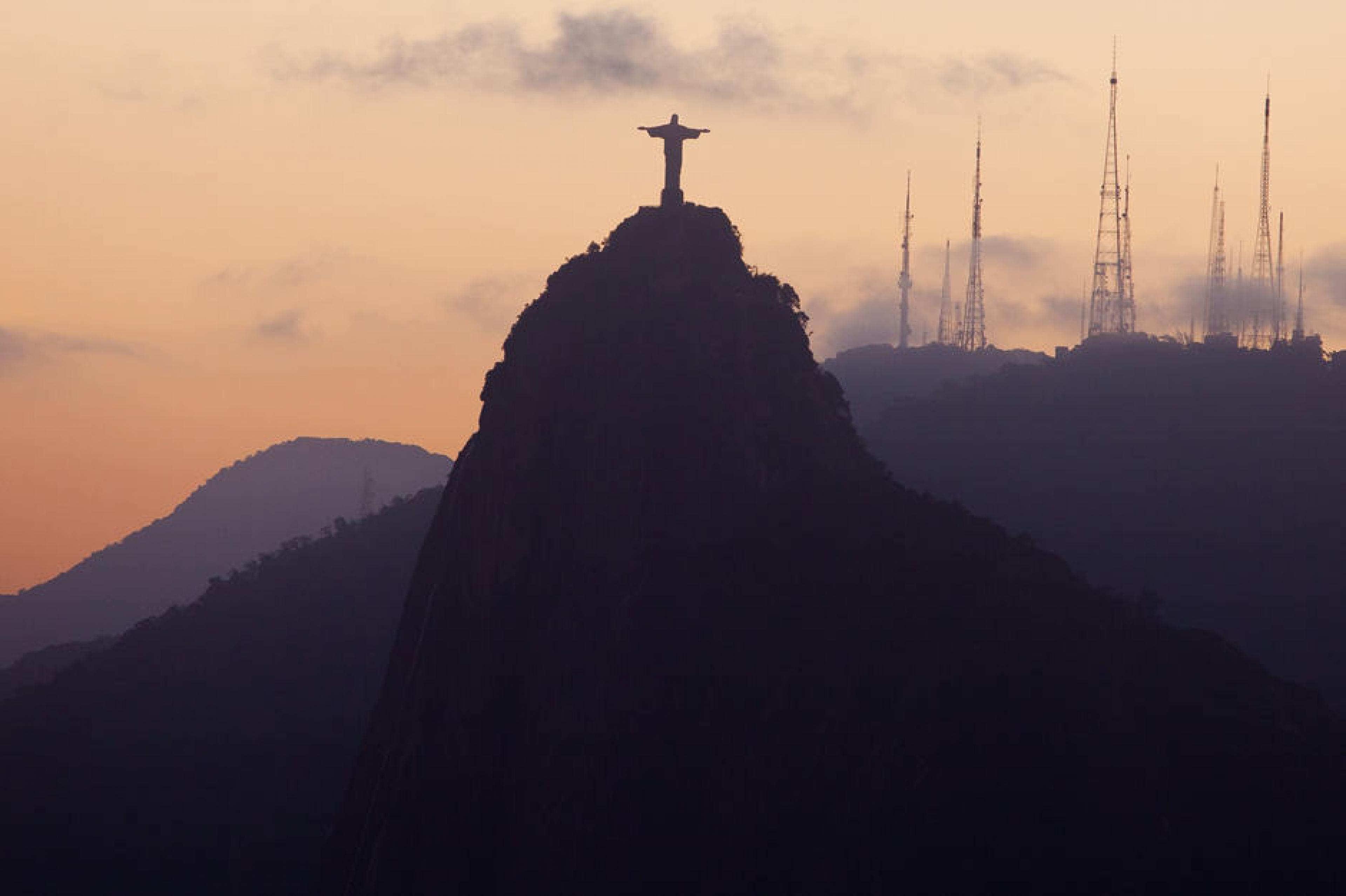 Aerial View-Sugar Loaf and Corcovado ,  Rio de Janeiro, Brazil-Courtesy of Matuete