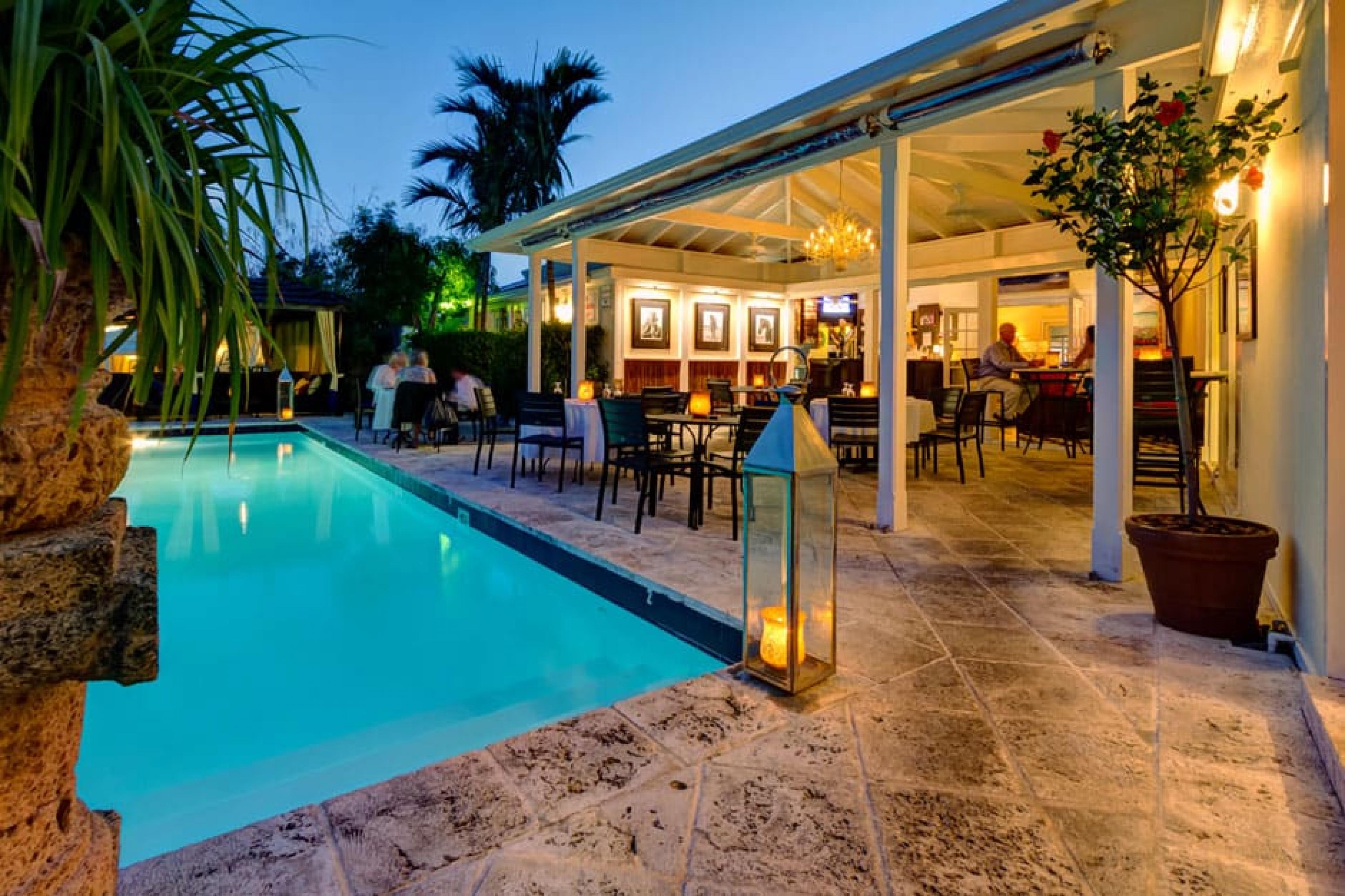 Pool Lounge at Rock House, Harbour Island, Caribbean - credit Perry Jospeh
