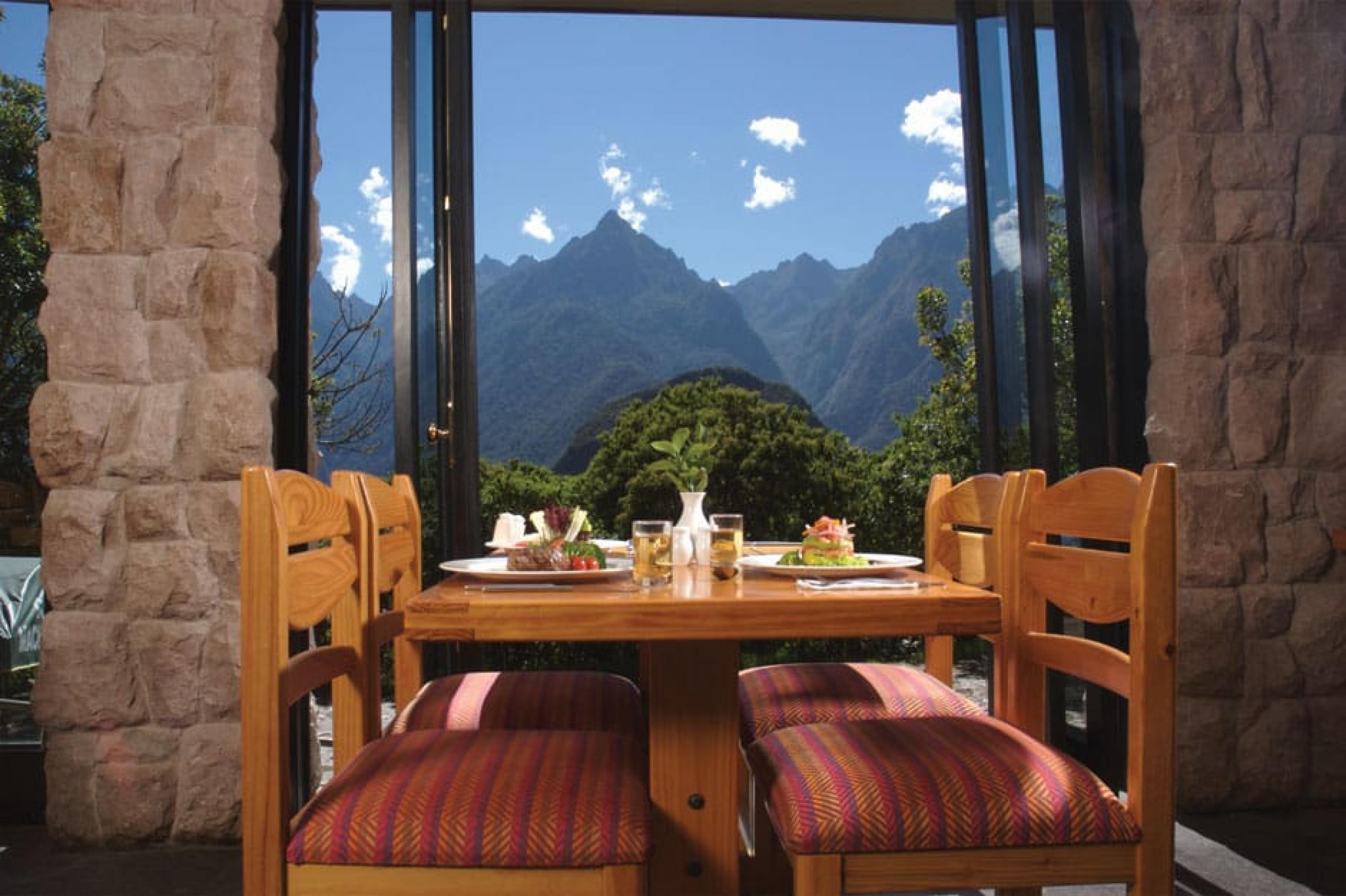 View from Restaurant at Belmond Sanctuary Lodge, Sacred Valley, Peru, Photo - Courtesy of Sanctuary Lodge