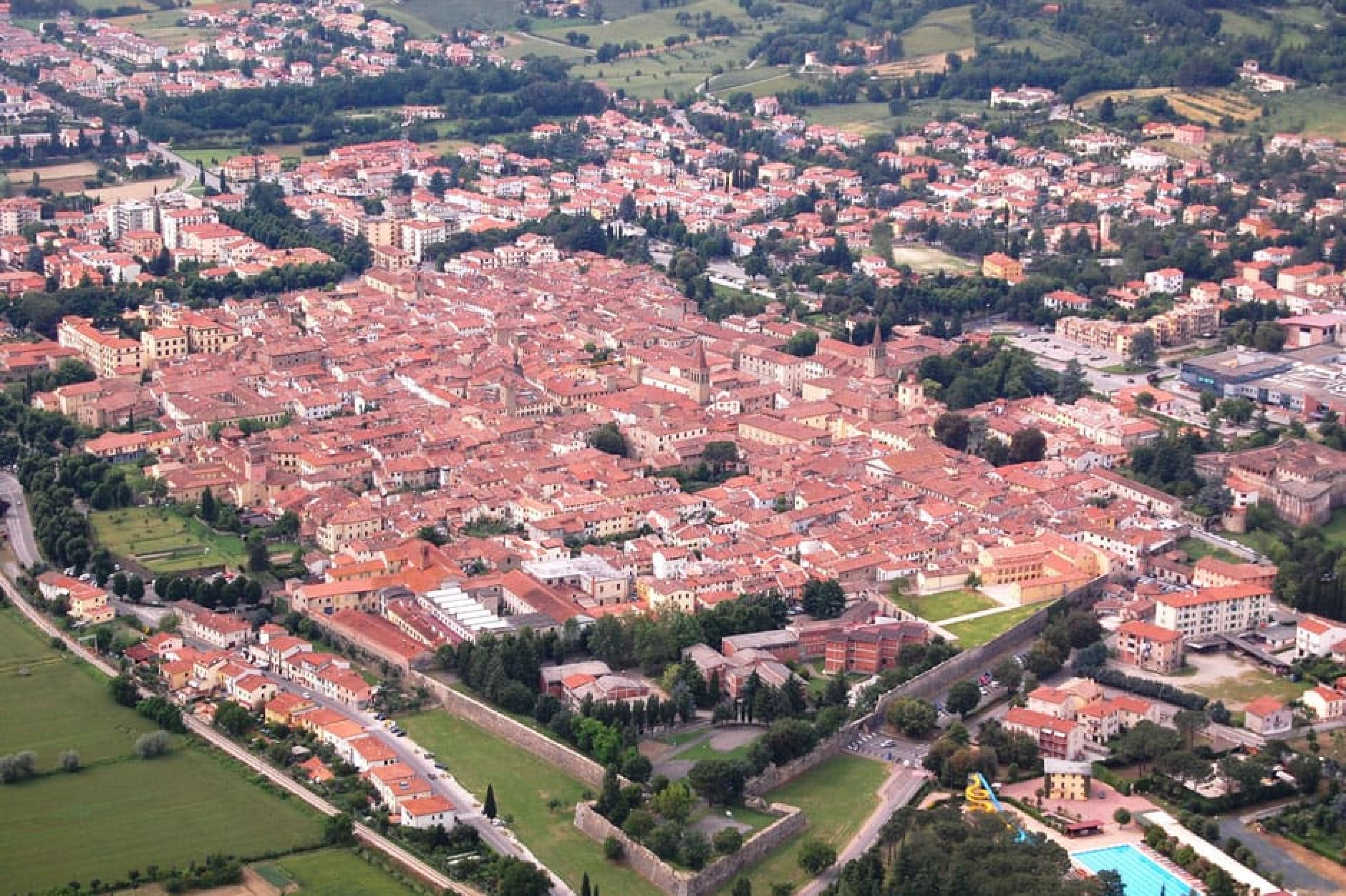 Aerial View-Sansepolcro , Tuscany, Italy