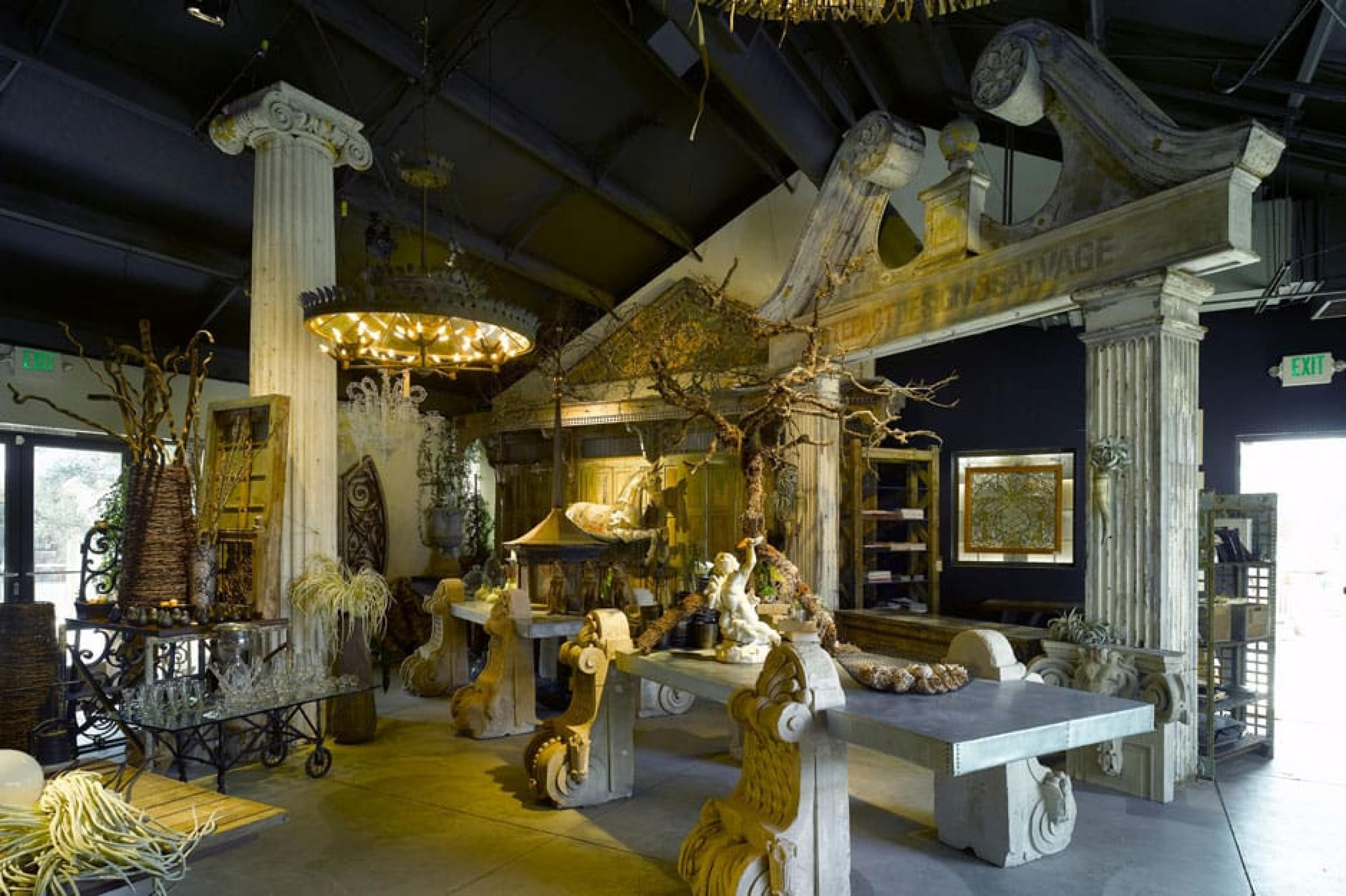 Interiors at Artefact Design & Salvage, Sonoma, California - courtesy Artefact Design