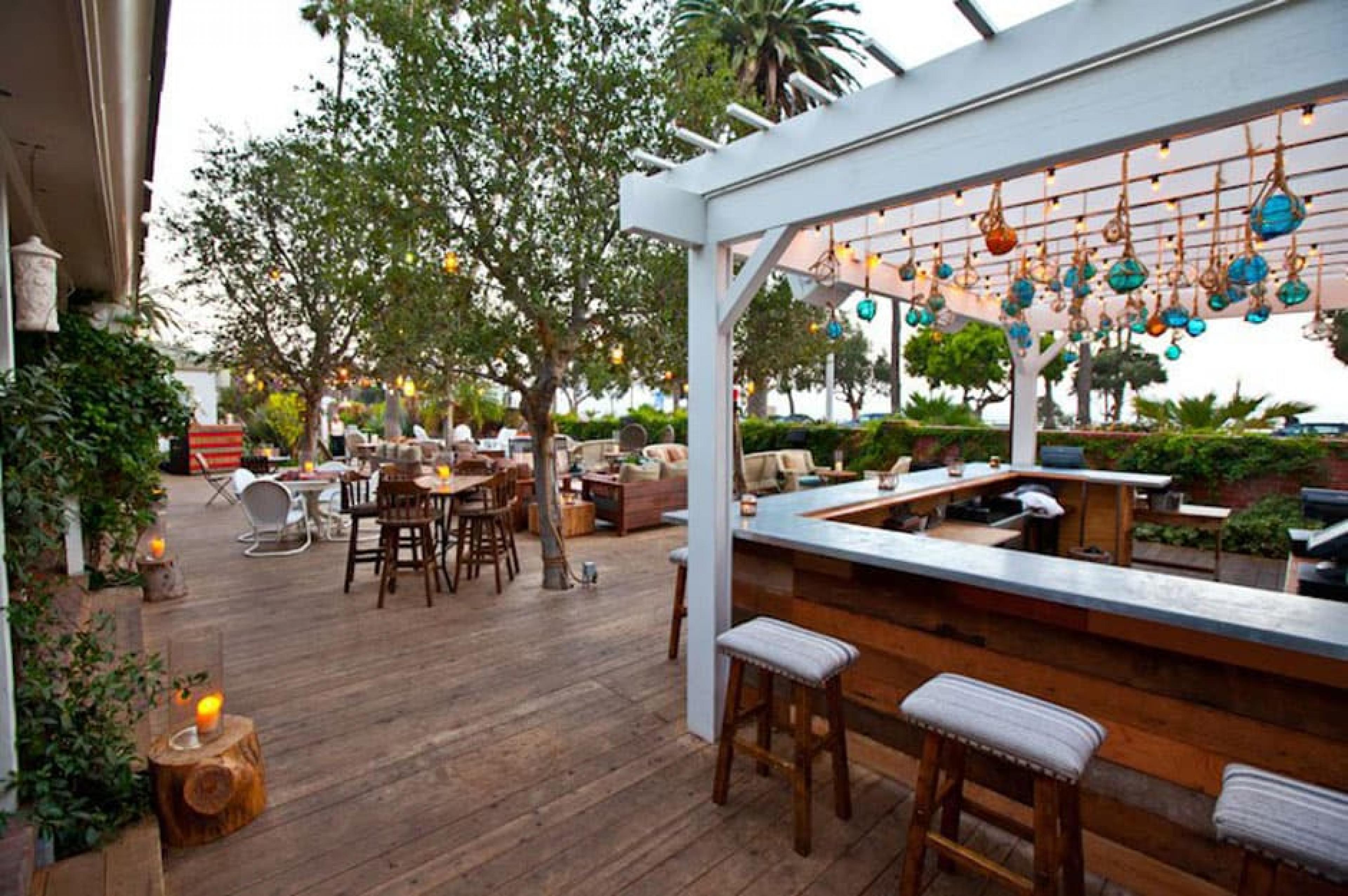 Outdoor Lounge at Bungalow at Fairmont Miramar, Los Angeles, California
