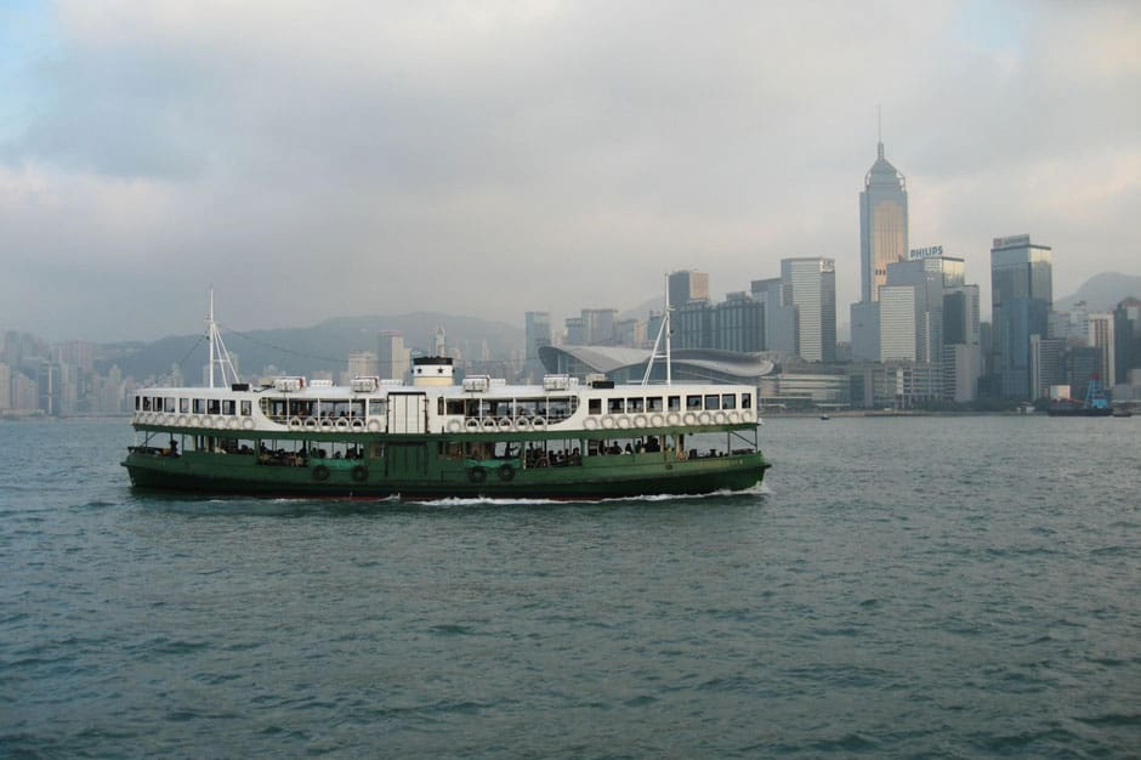 Ship at Star Ferry  ,  Hong Kong, China