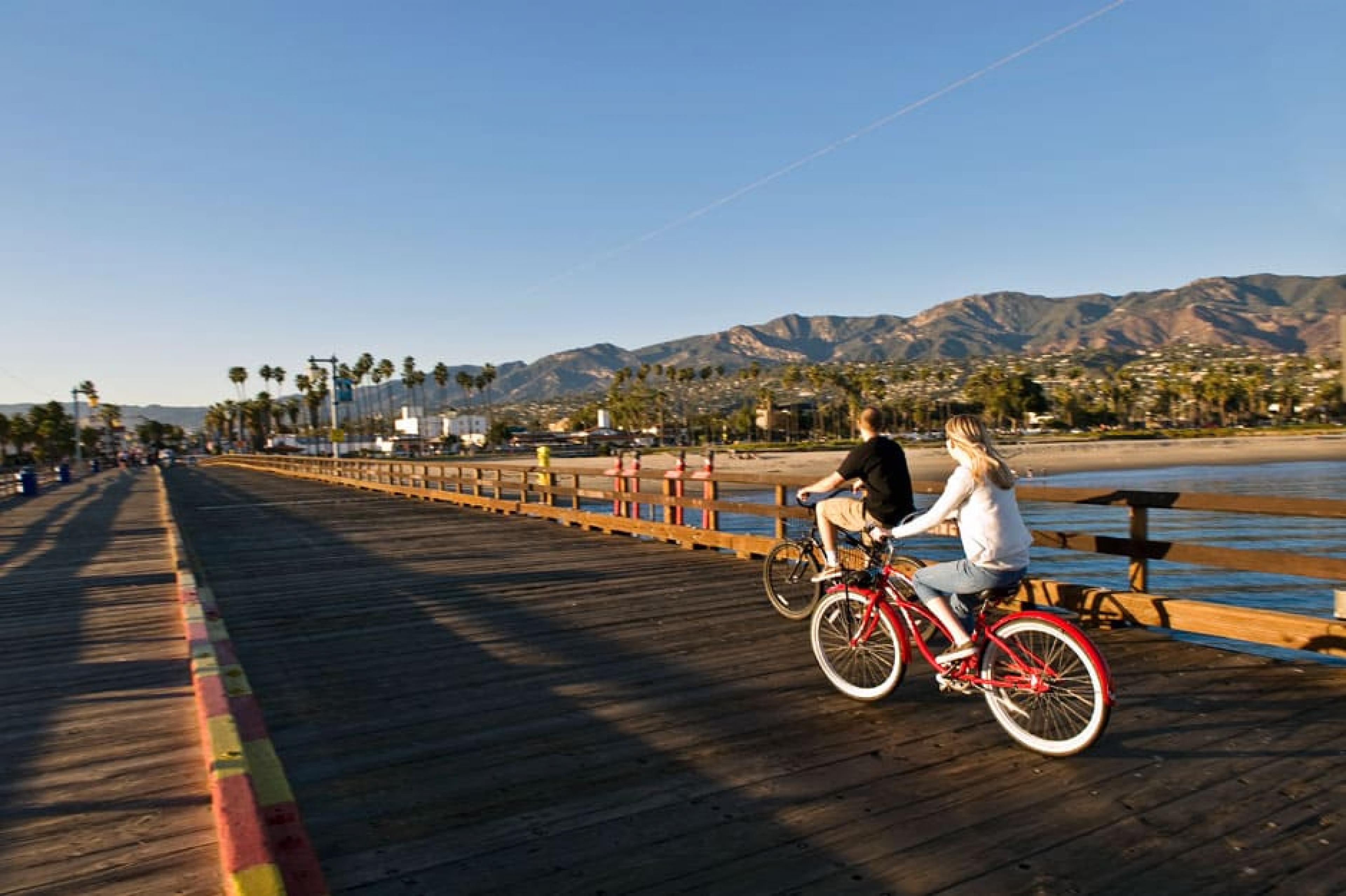 Aerial View-Biking ,Santa Barbara, California