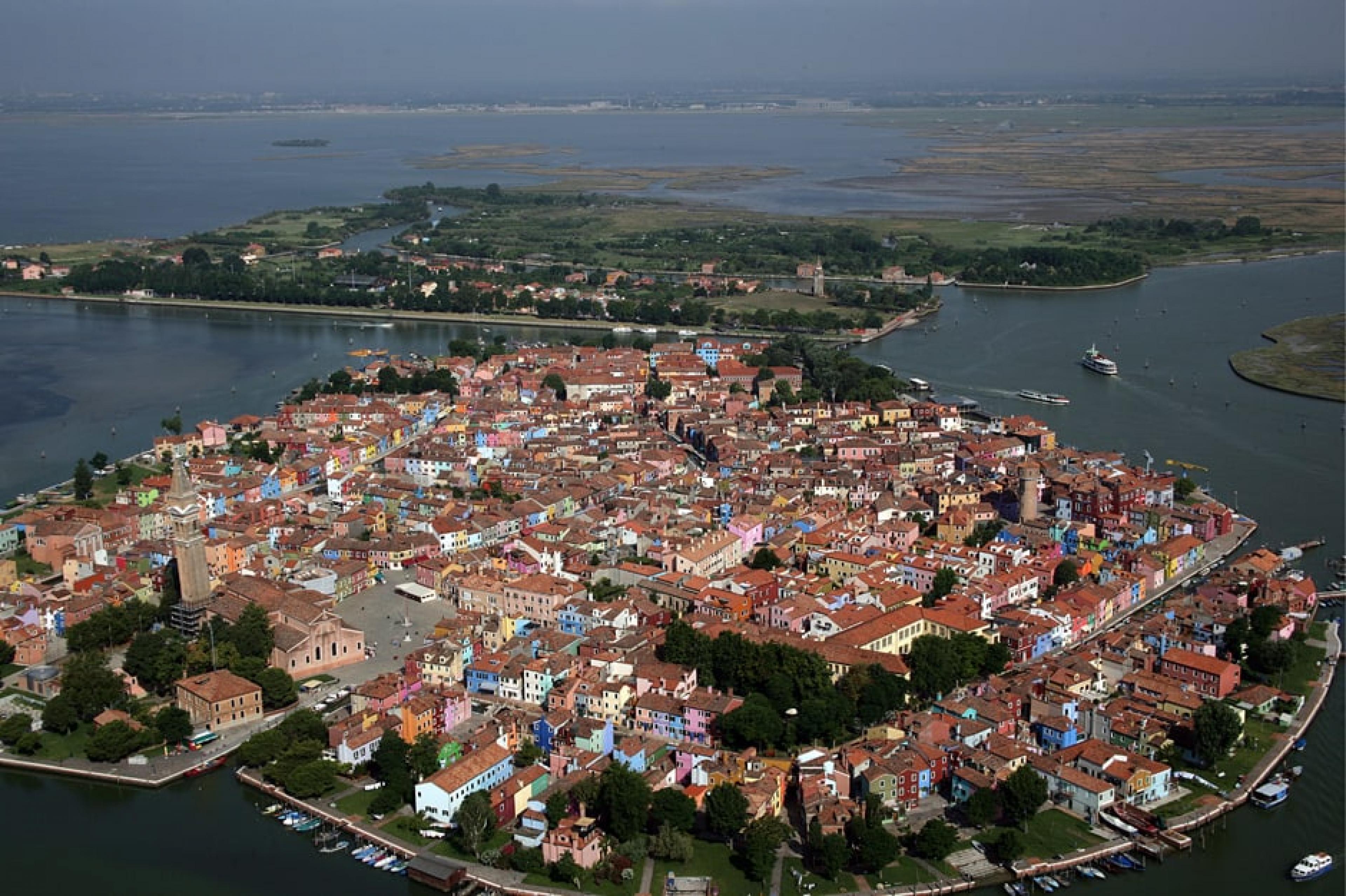 Aerial Veiw - Islands Overview: Murano, Burano, Torcello  , Venice, Italy , Courtesy of Venissa