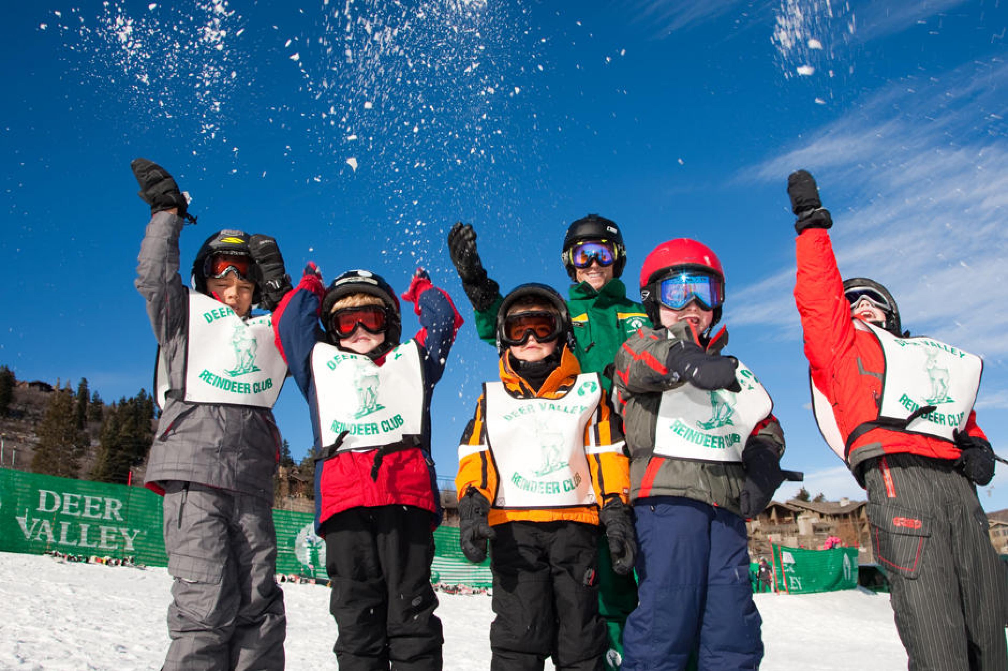 kids at Iceberg , Ski School ,Deer Valley, American West