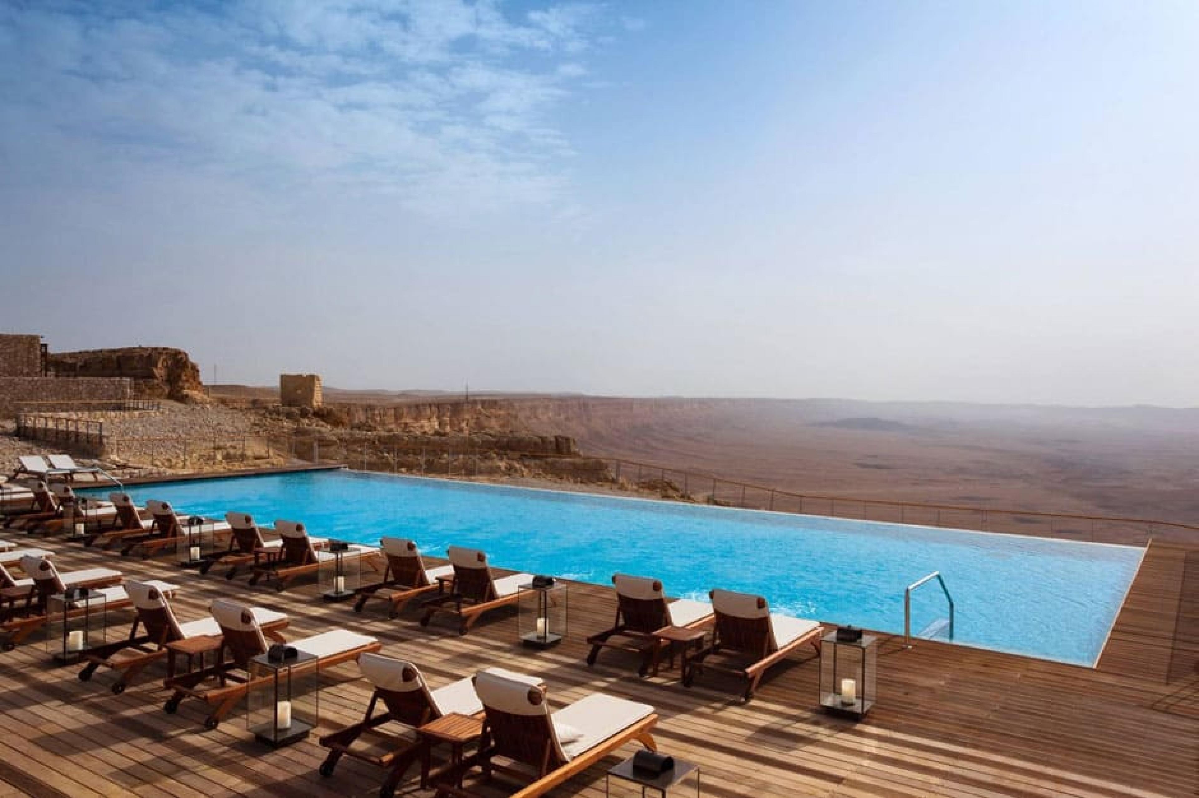 Pool Lounge at Beresheet Hotel, Israel
