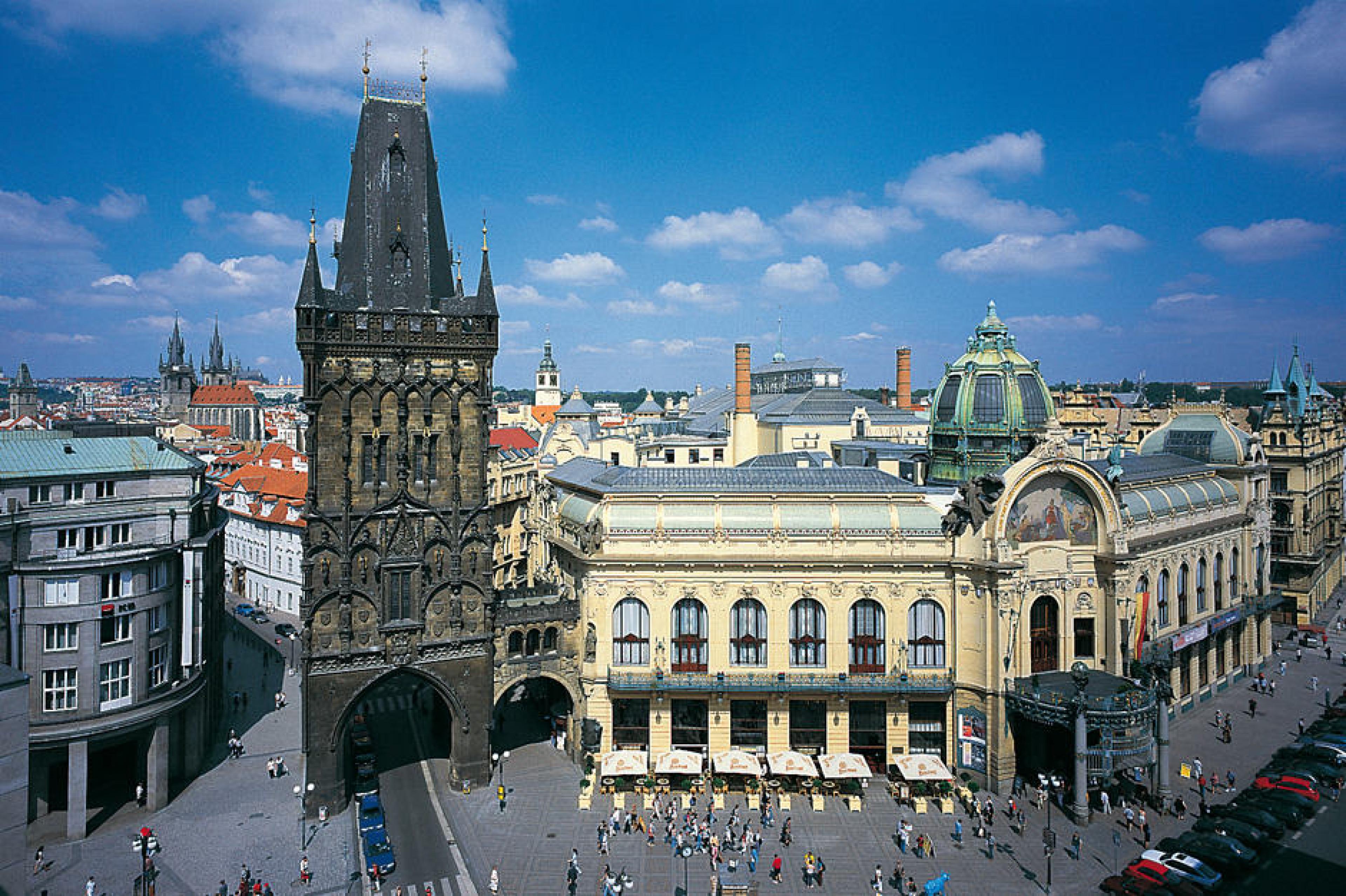 Aerial View - Obecní Dum (Municipal House),Prague, Czech Republic