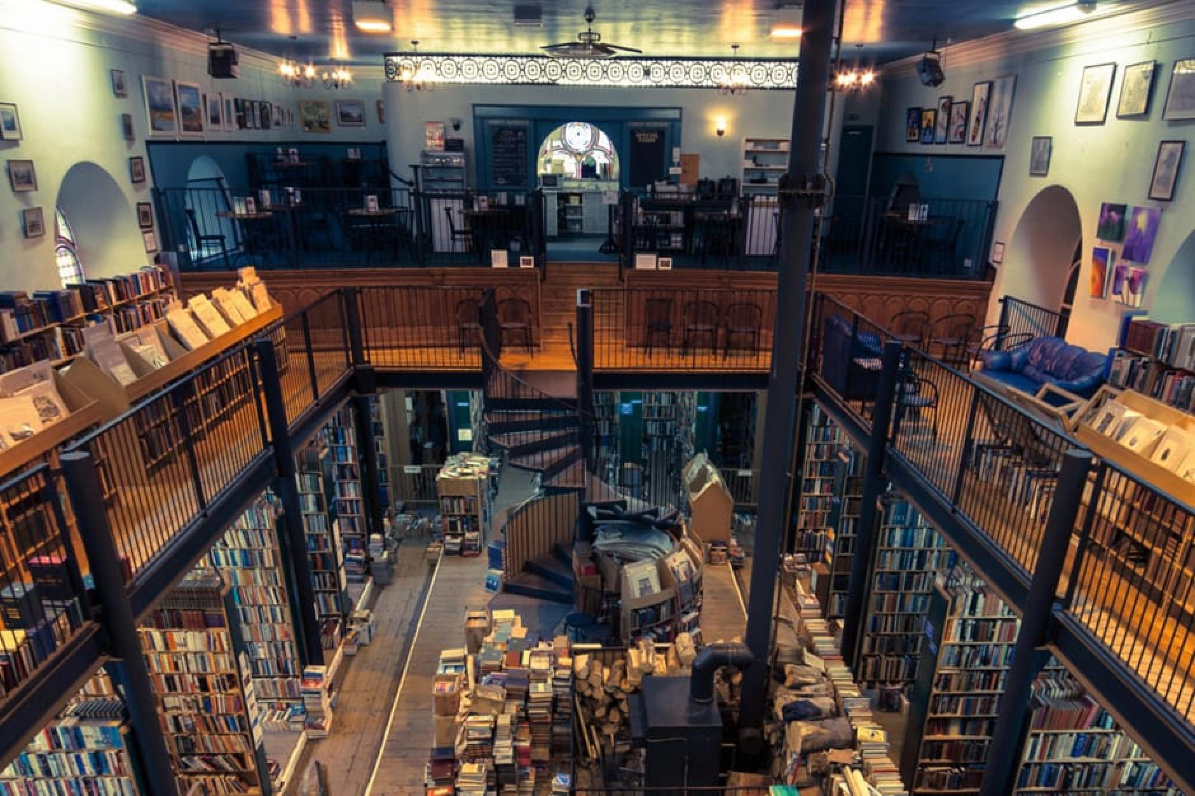 Interior View - Leakey’s Bookshop and Café ,Scottish Highlands, Scotland