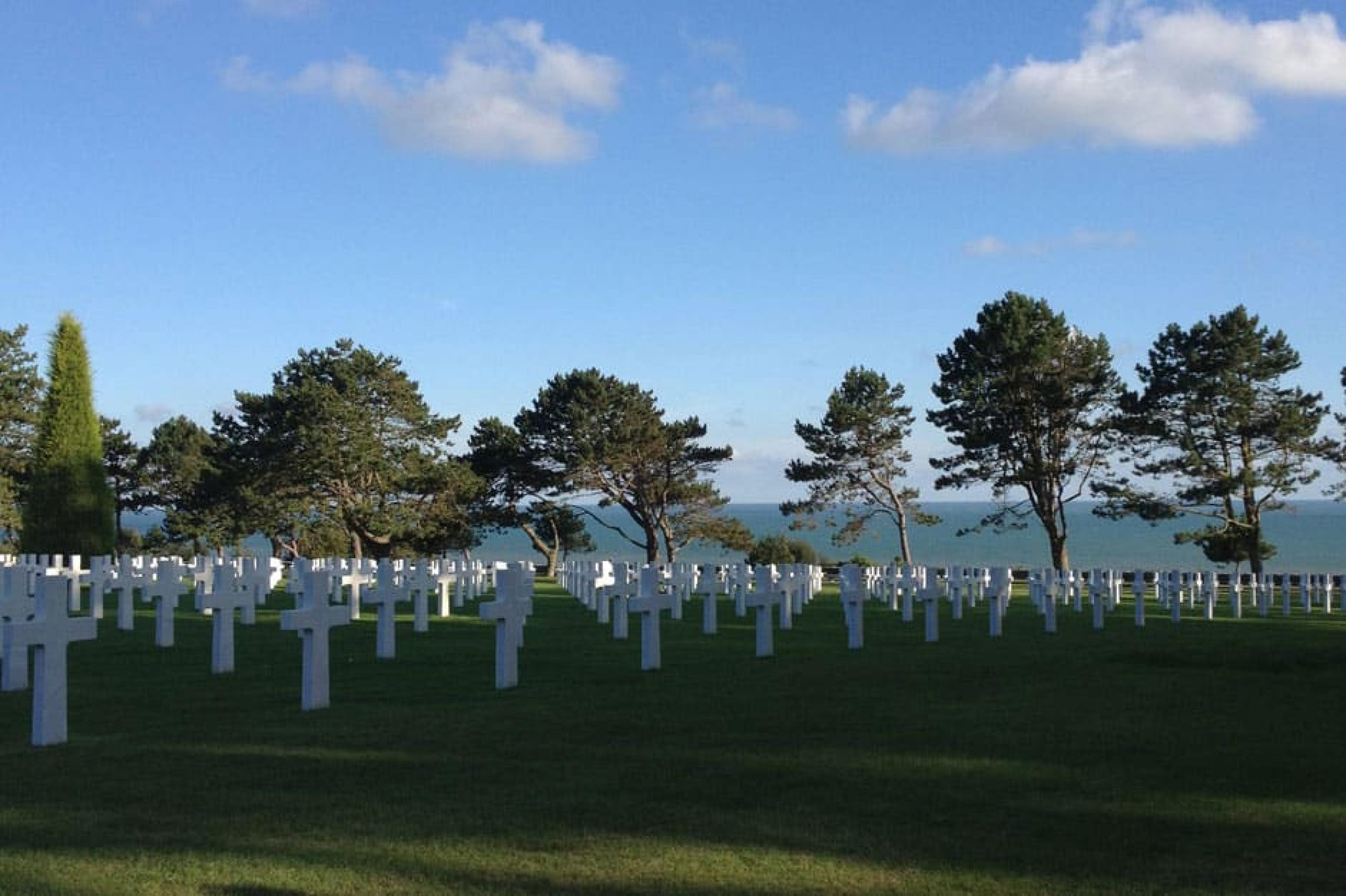 Aerial View - Indagare Tours: The American Cemetery at Colleville-sur-Mer,Normandy, France