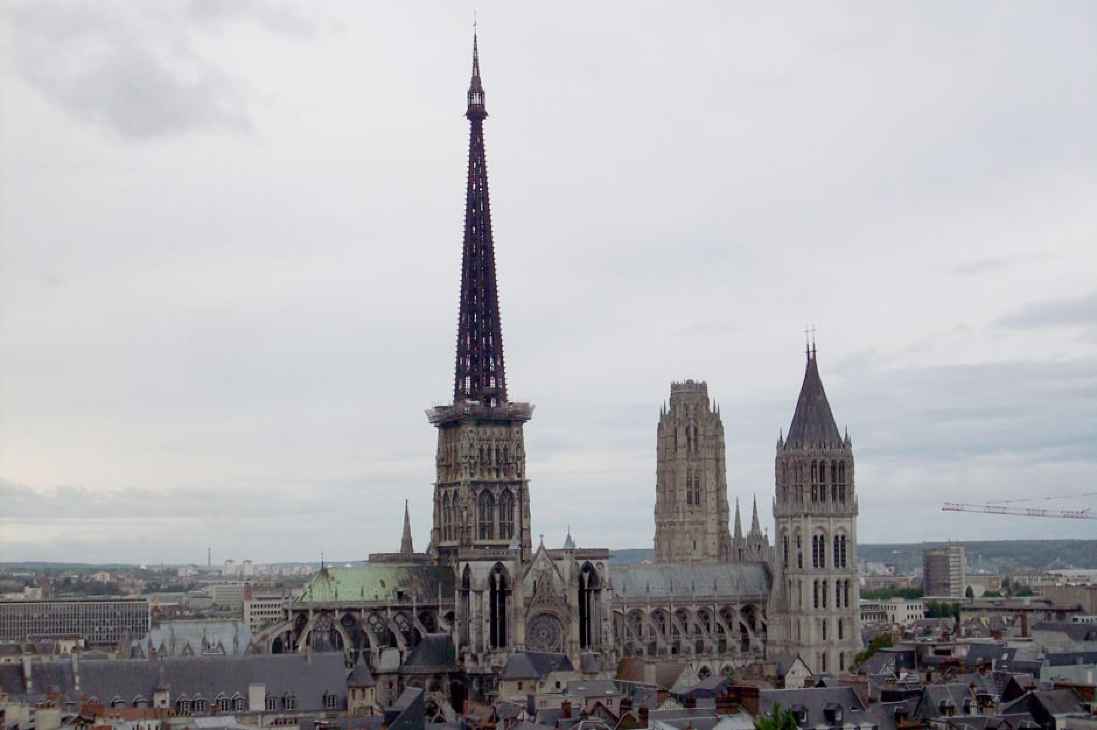Aerial View - Notre-Dame Cathedral,Normandy, France - Courtesy of Giogio