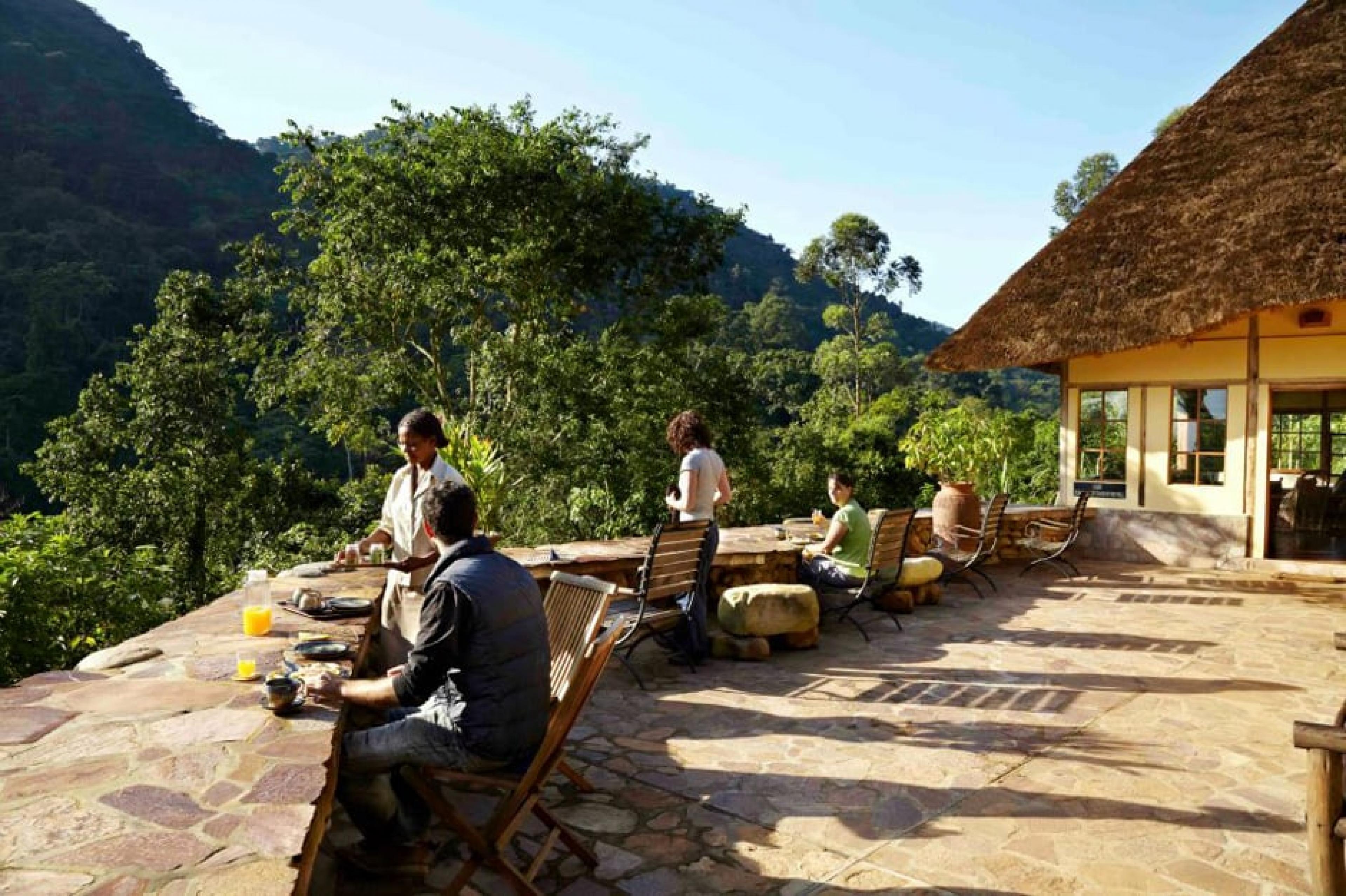 Restaurant at  Volcanoes Bwindi Lodge, Uganda