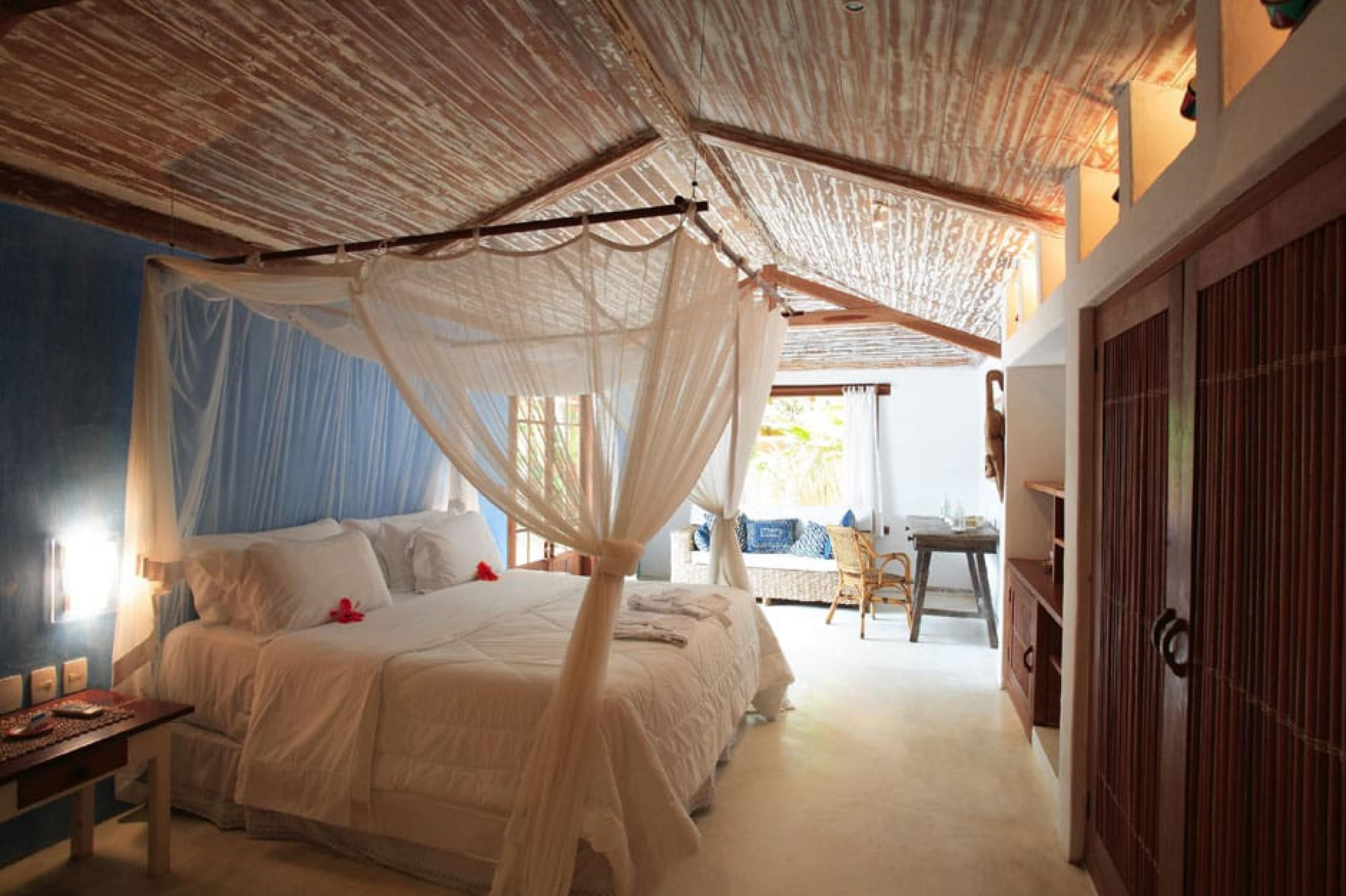 Bedroom at Estrela d’Agua, Bahia, Brazil