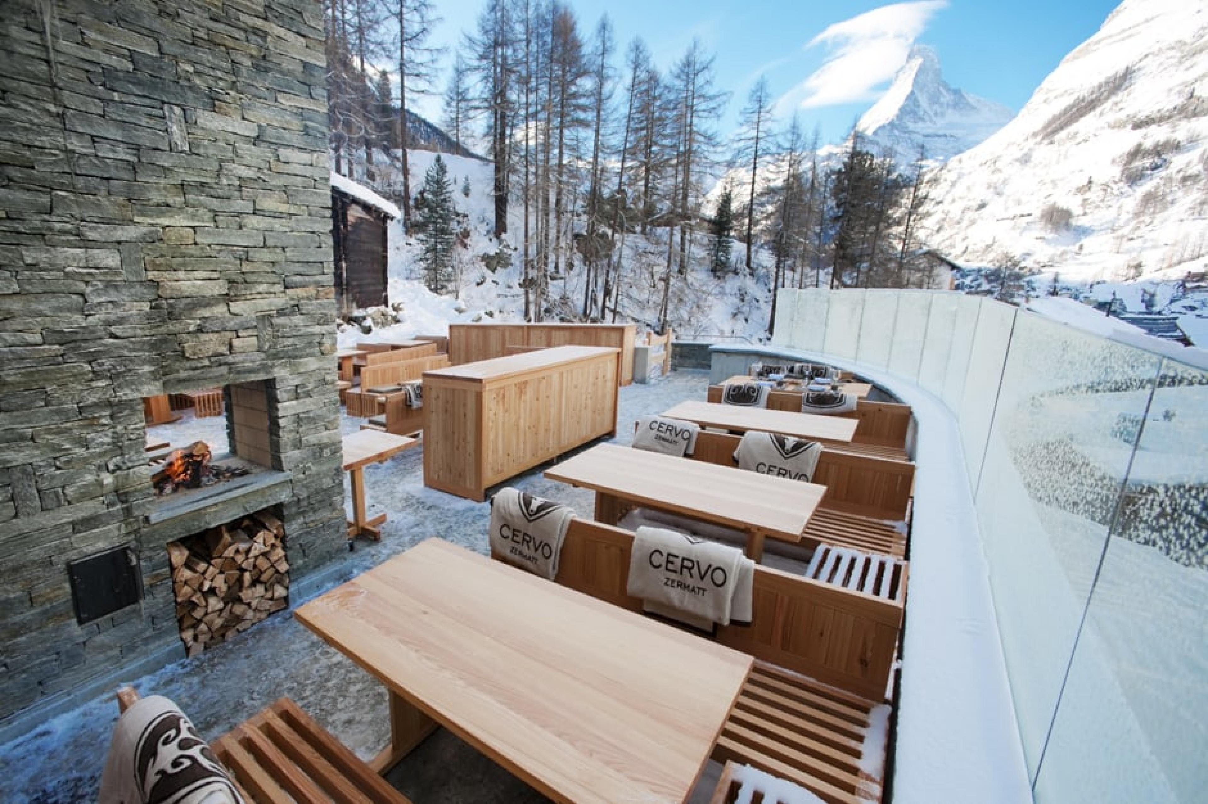 Interiors at Restaurant Cervo, Zermatt, Switzerland