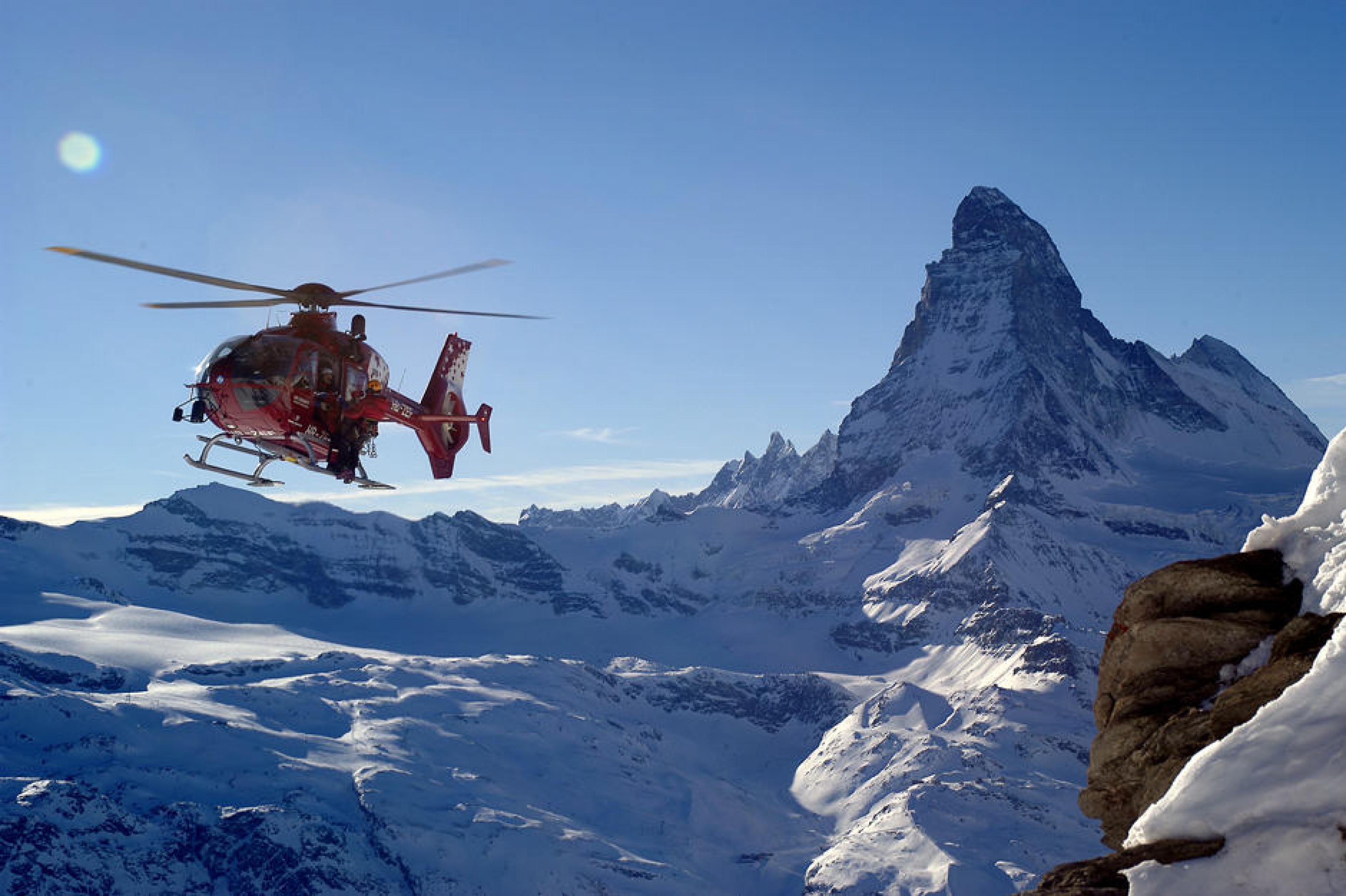 Aerial View - Helicopter Trips/Heli-skiing, Zermatt, Switzerland - Courtesy of Air Zermatt