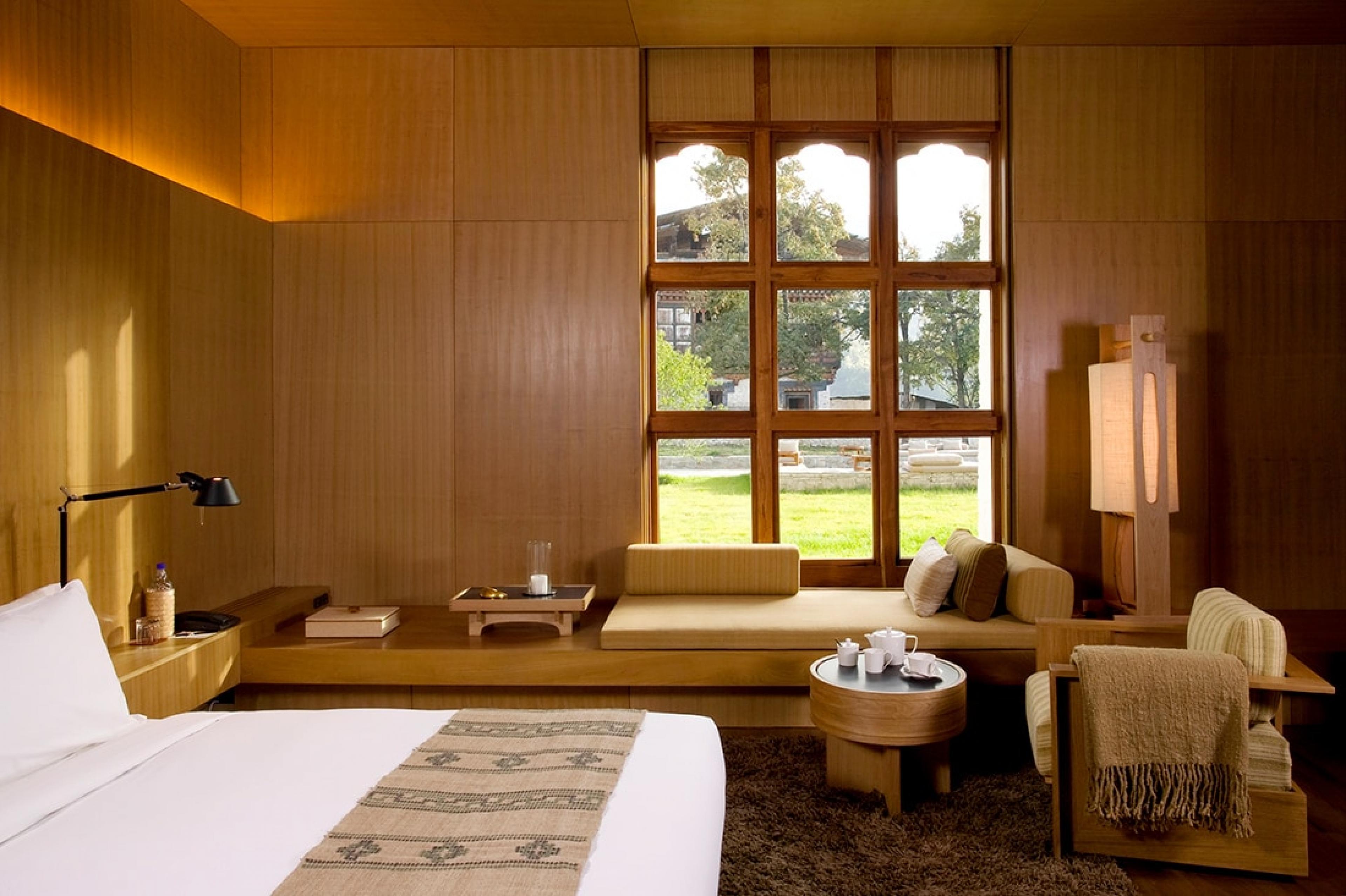 hotel bedroom in bhutan