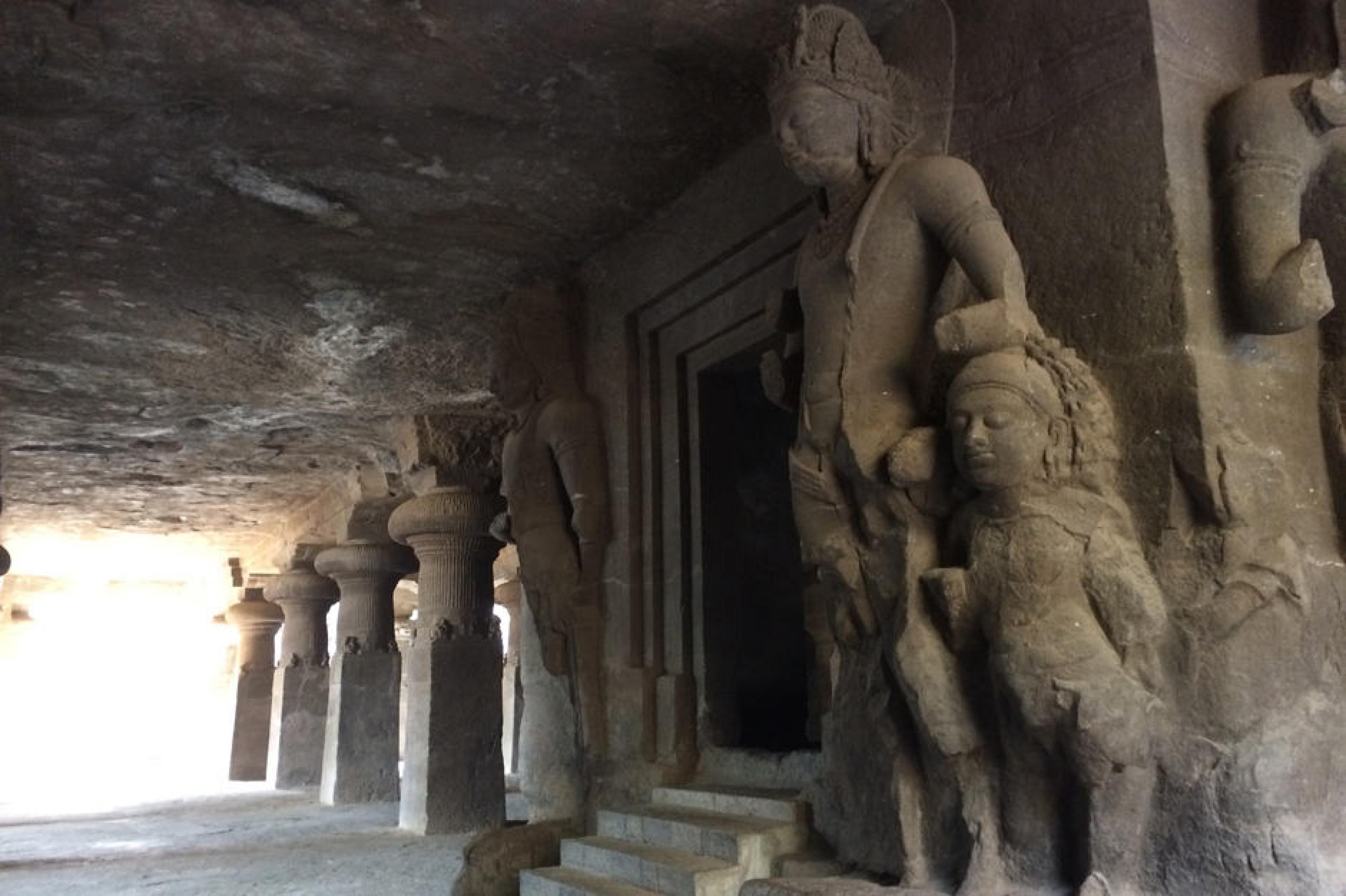 Interior View - Elephanta Caves,Mumbai, India