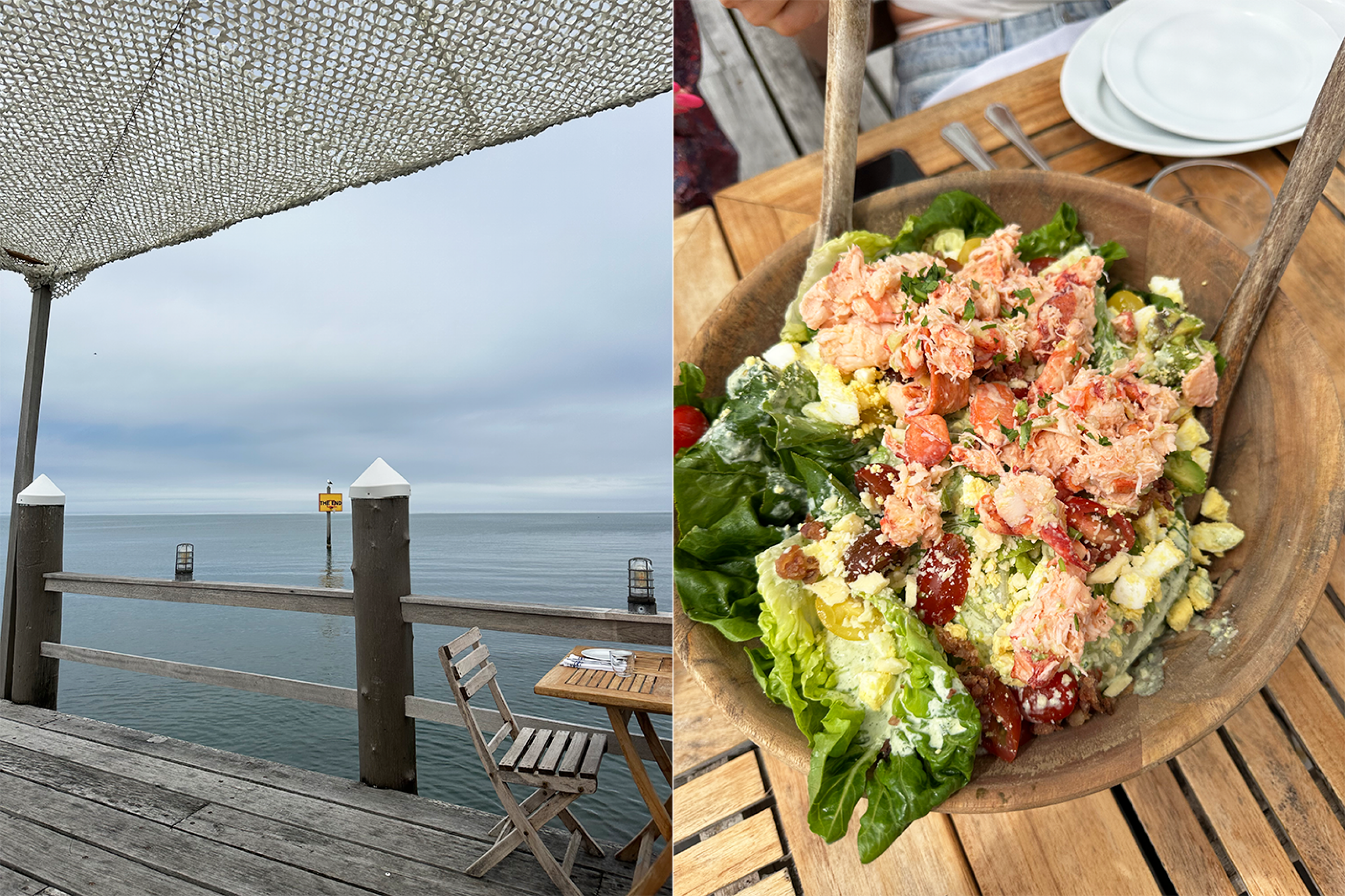 View at Duryeas and Lobster Cobb salad
