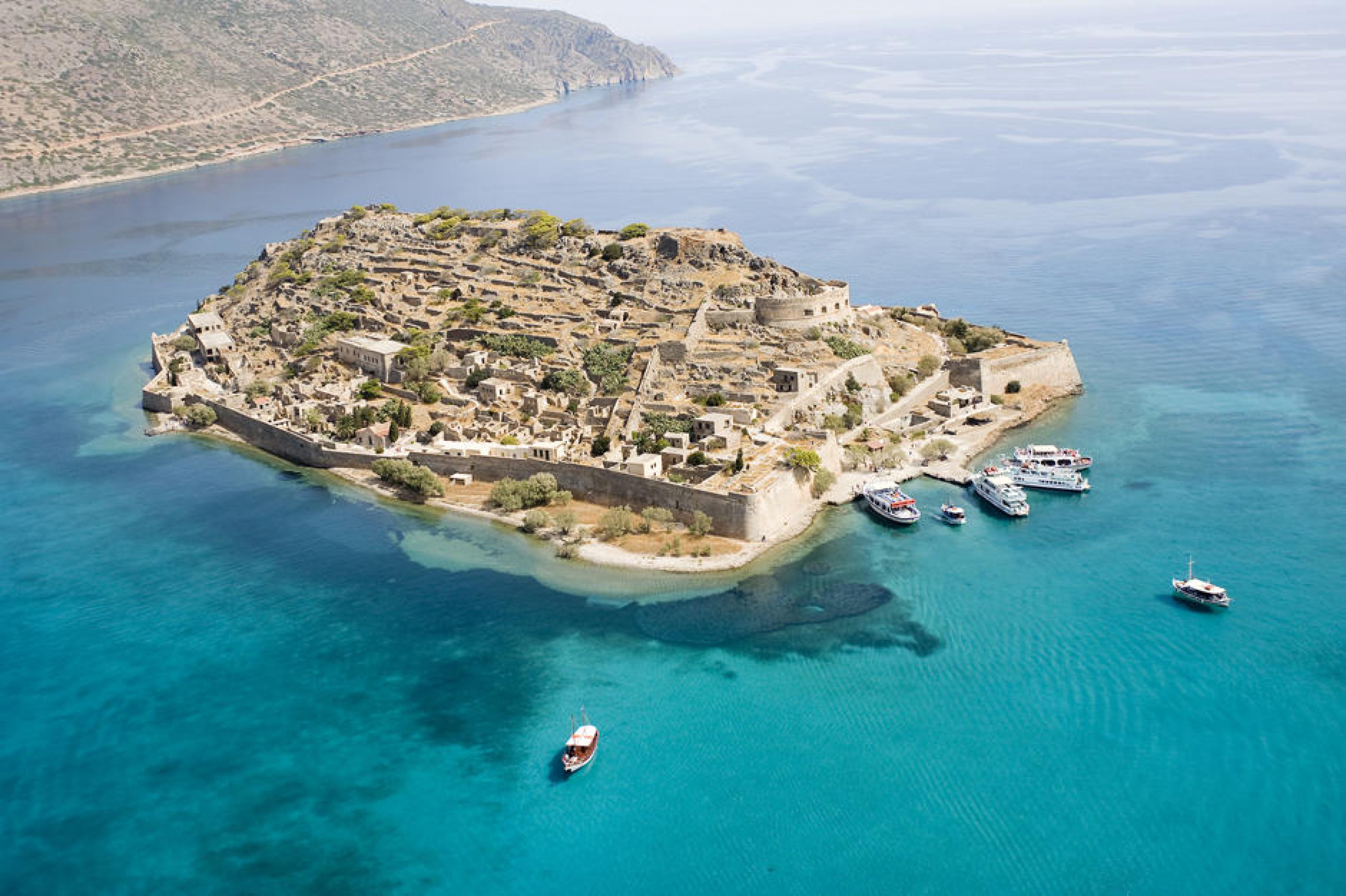 Aerial View-Spinalonga ,Crete, Greece