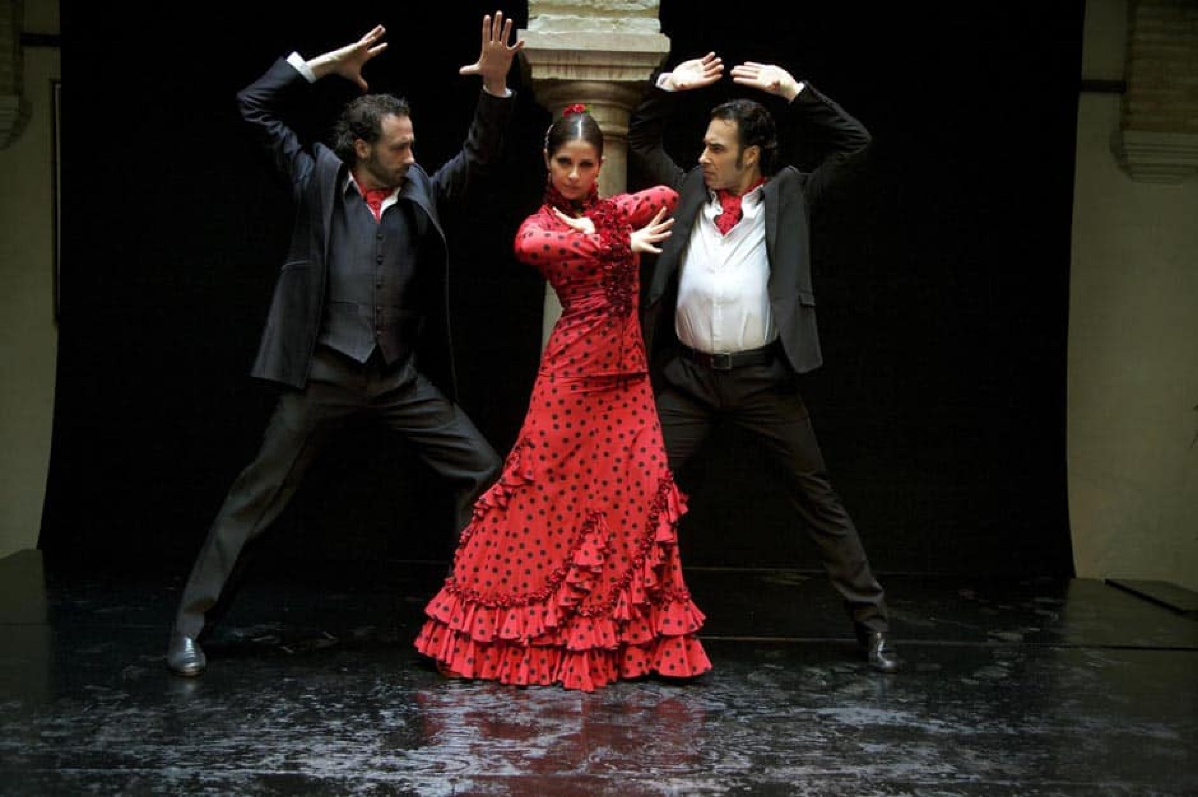 Dancing at Museo de Baile Flamenco ,Seville, Spain