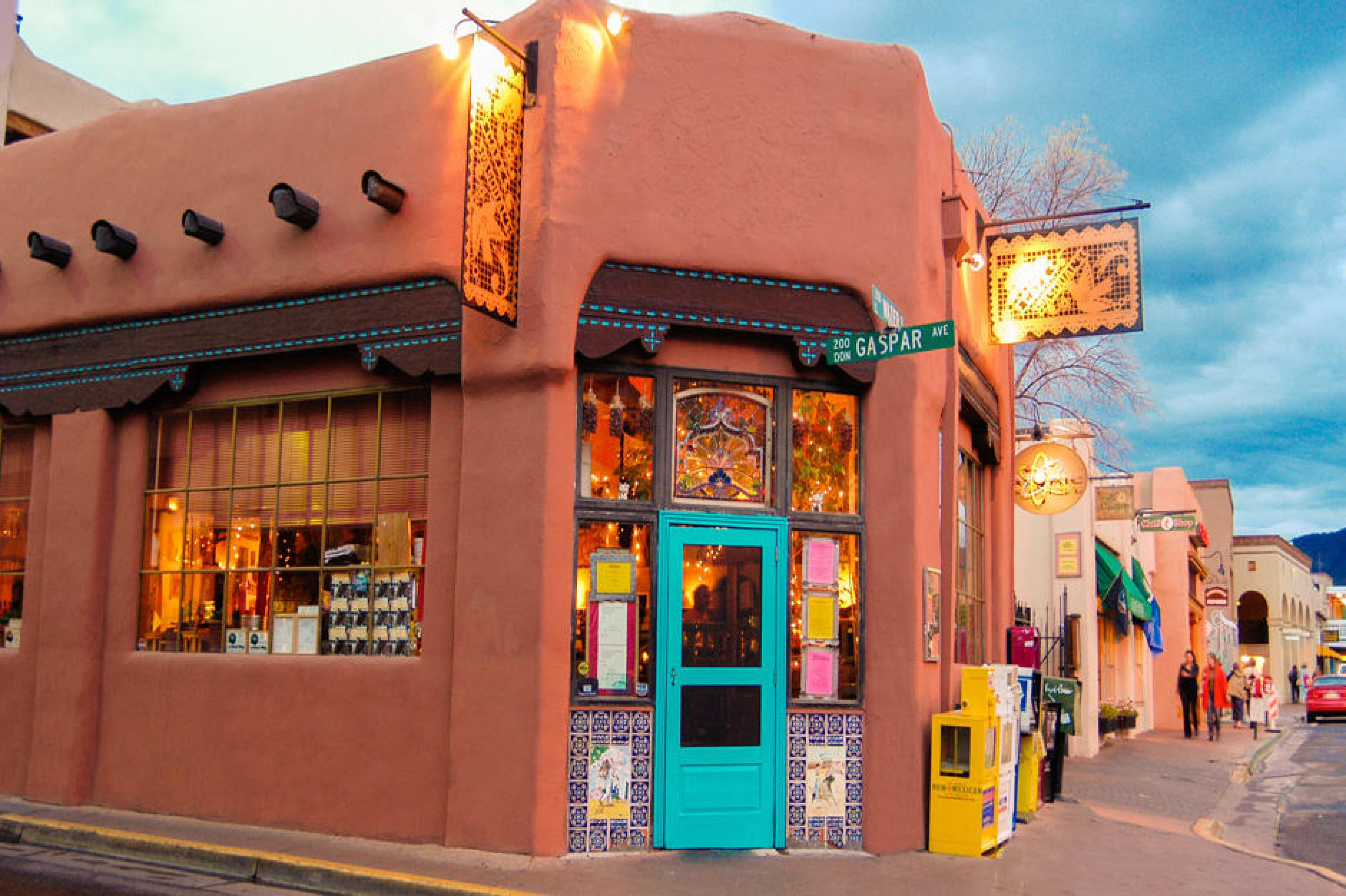 Entrance at Café Pasqual's, Santa Fe, American West