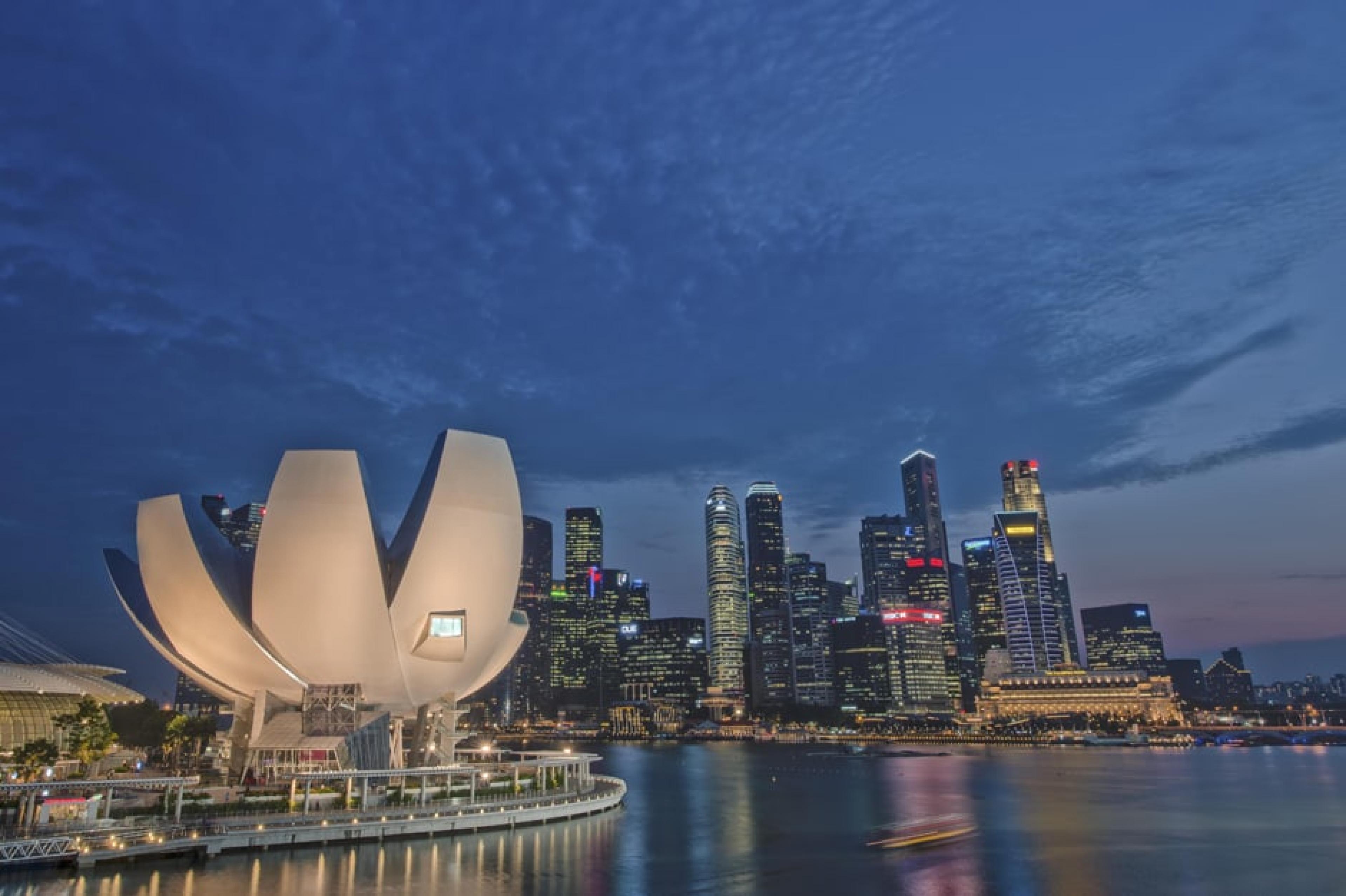 Panoramic view of Arts Science Museum, Singapore