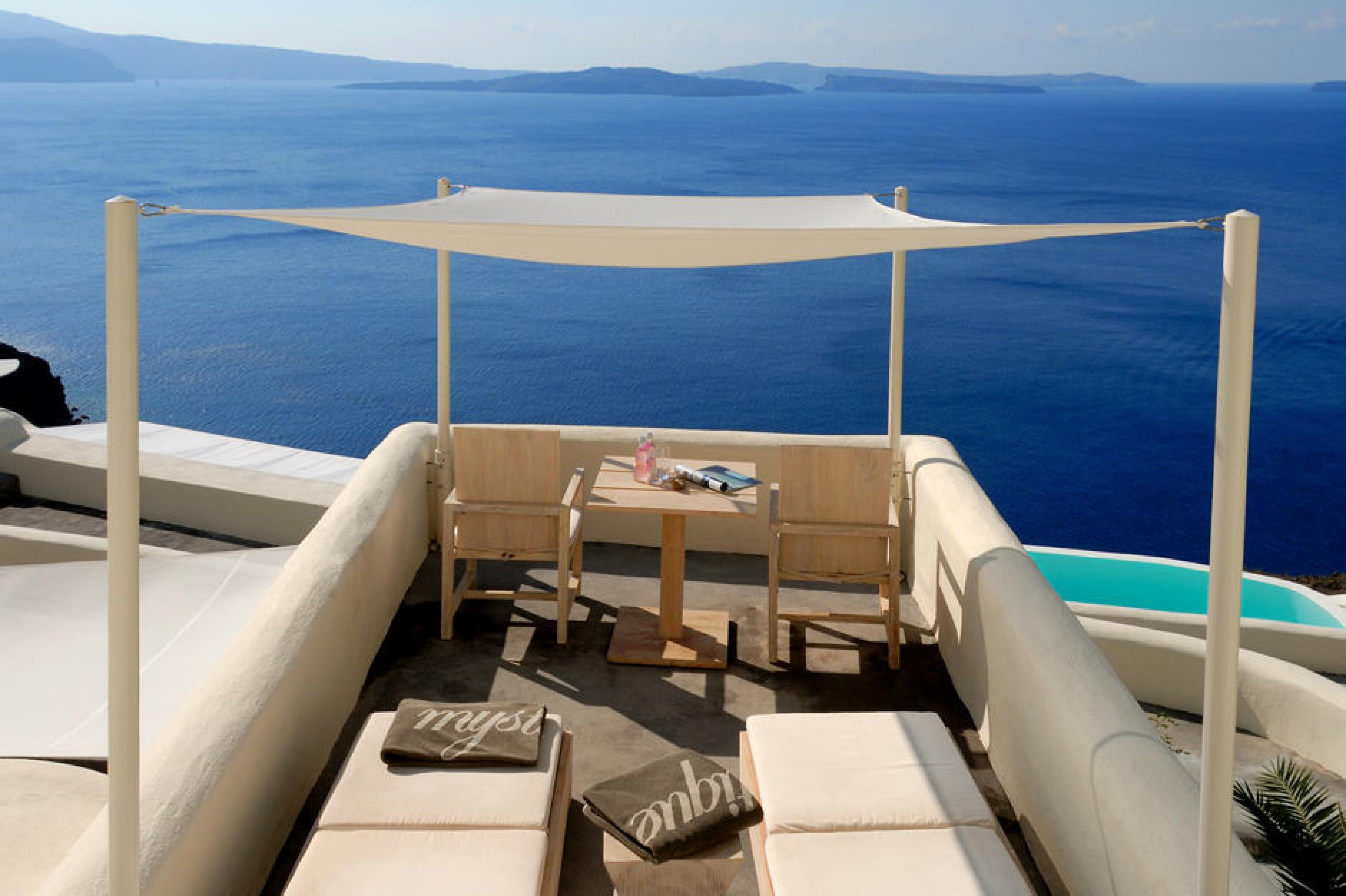 Terrace Lounge at Mystique, Santorini, Greece