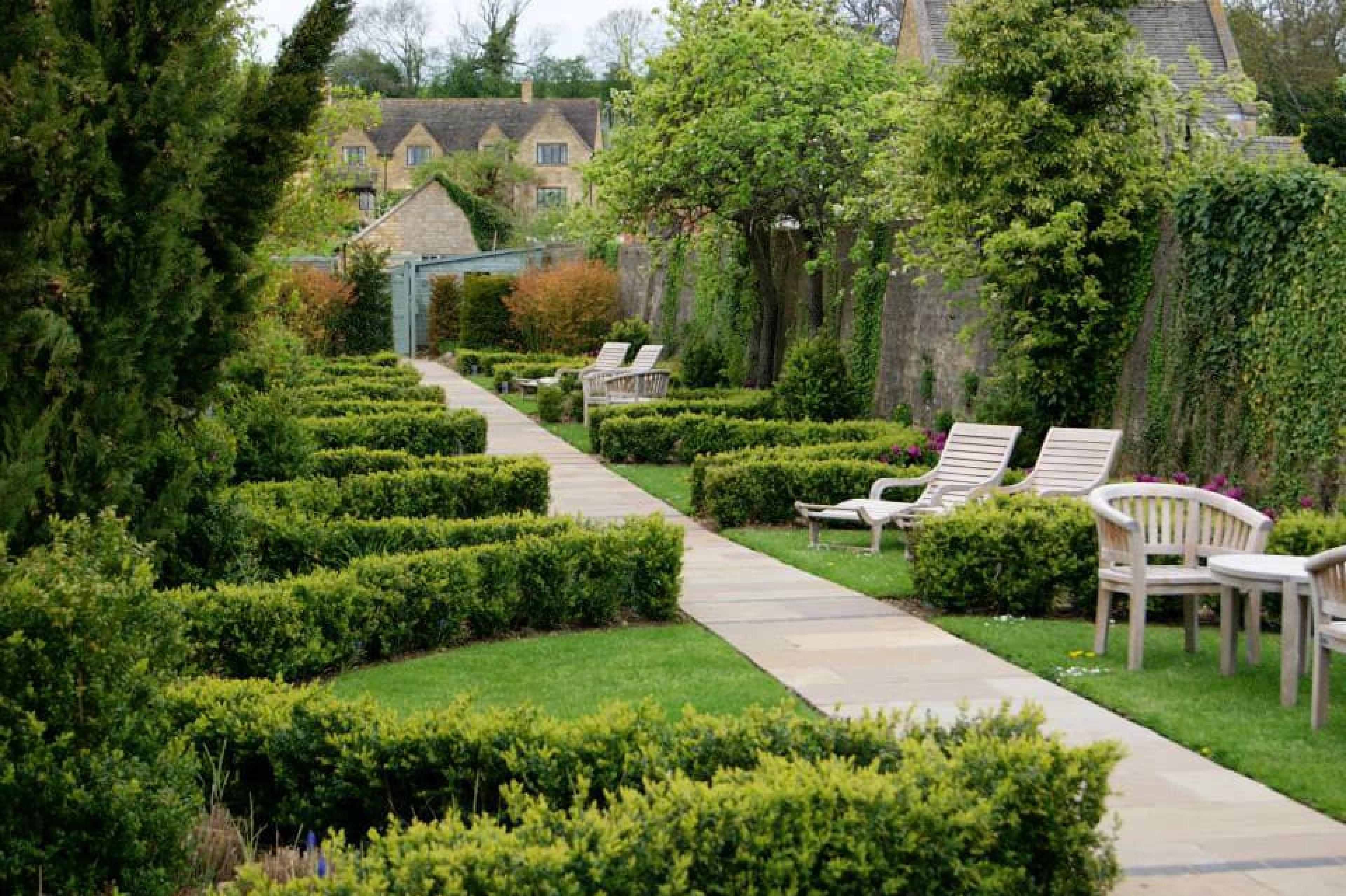 Garden at Cotswold House, Cotswolds, England