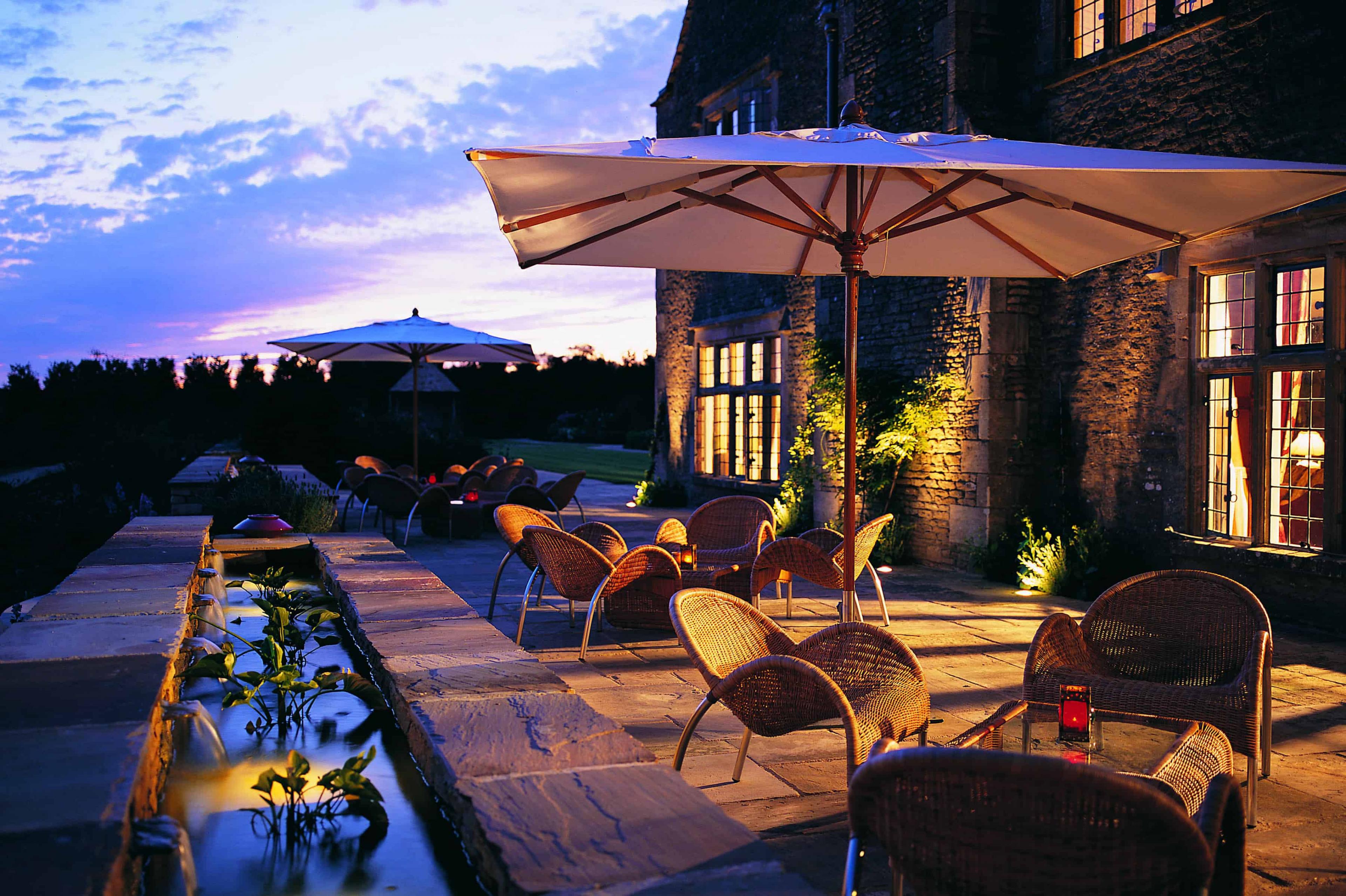 Outdoor Lounge at Whatley Manor, Cotswolds, England
