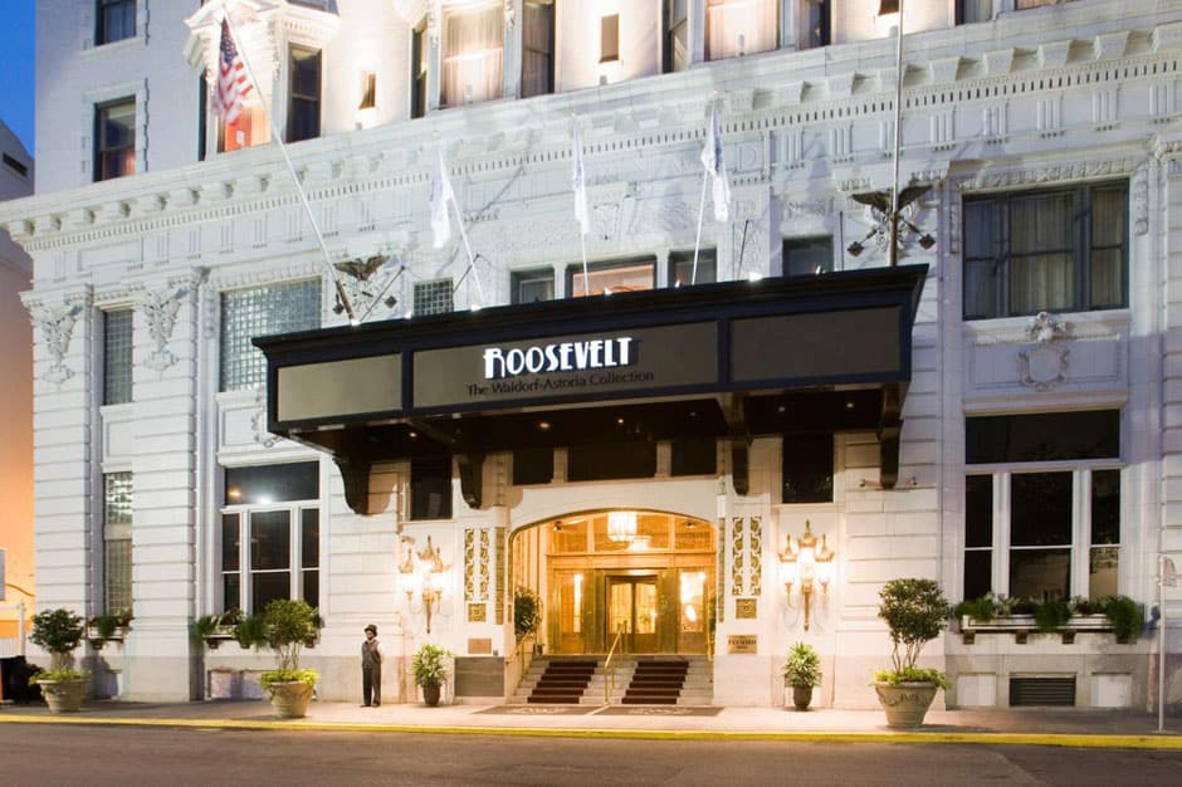 Entrance at The Roosevelt, New Orleans, American South