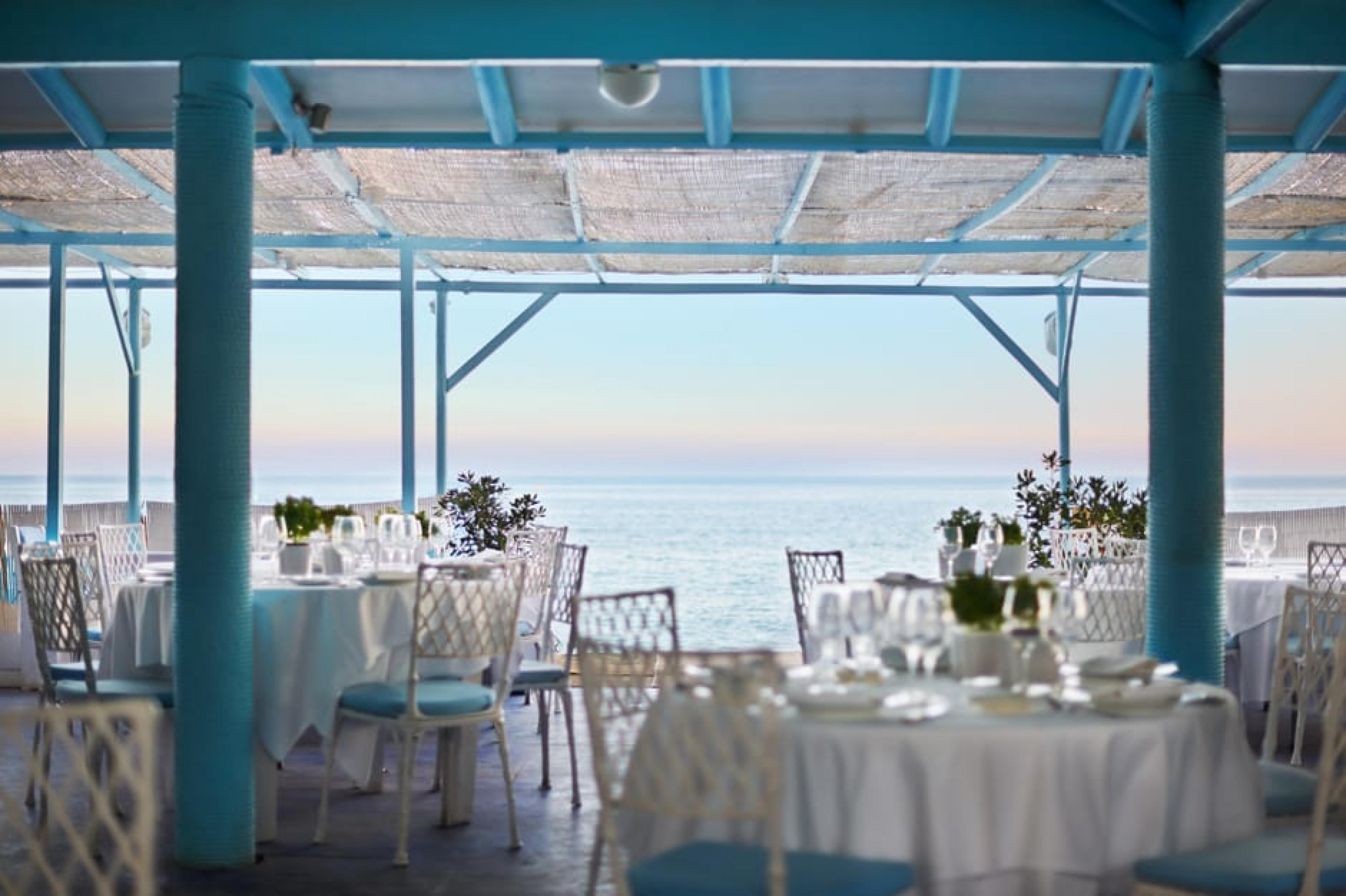 Dinning Area at MC Beach, Marbella, Spain