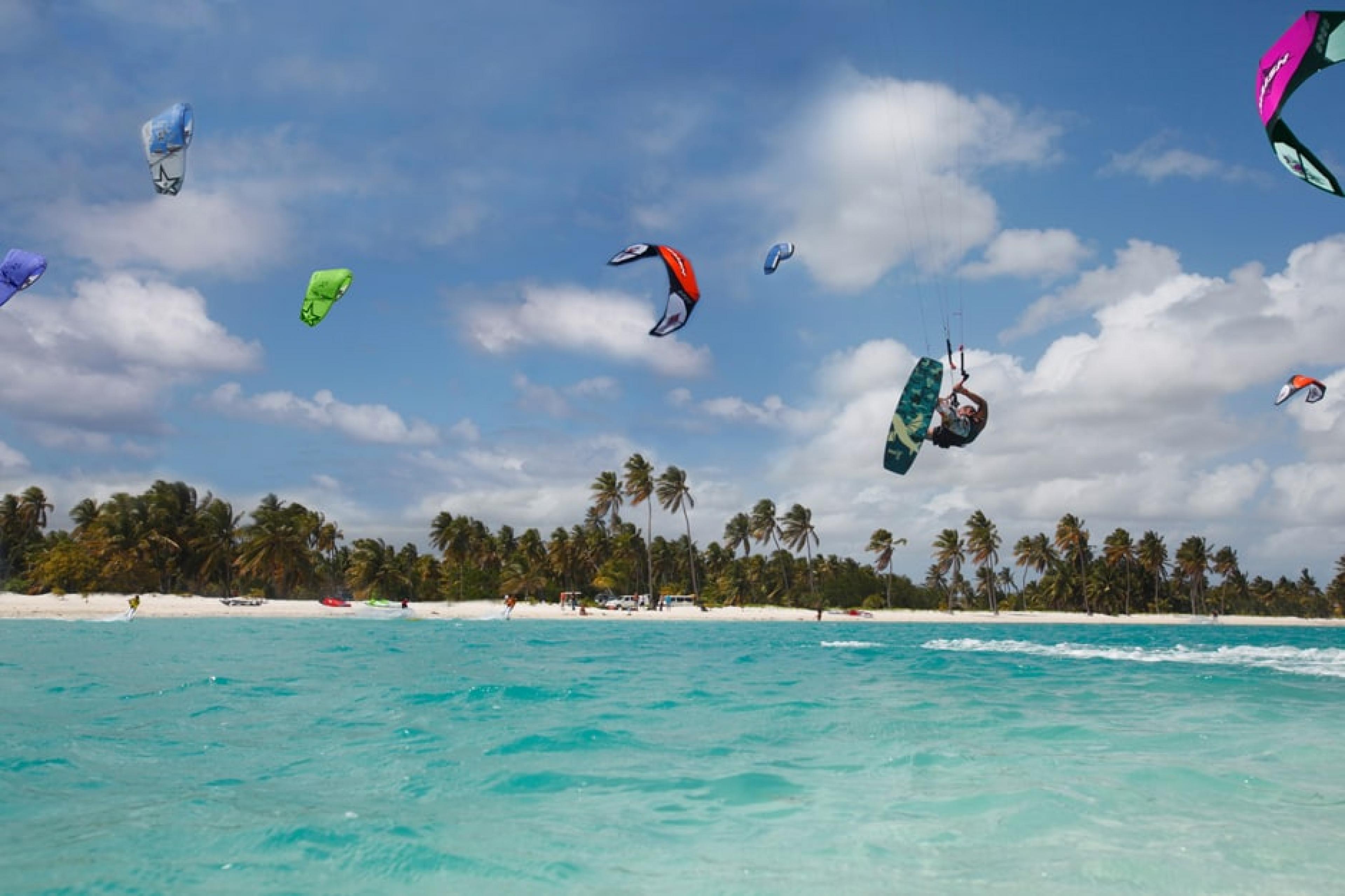 Aerial View-Kite-boarding ,Dominican Republic, Caribbean-Courtesy Domincan Republic Ministry of Tourism