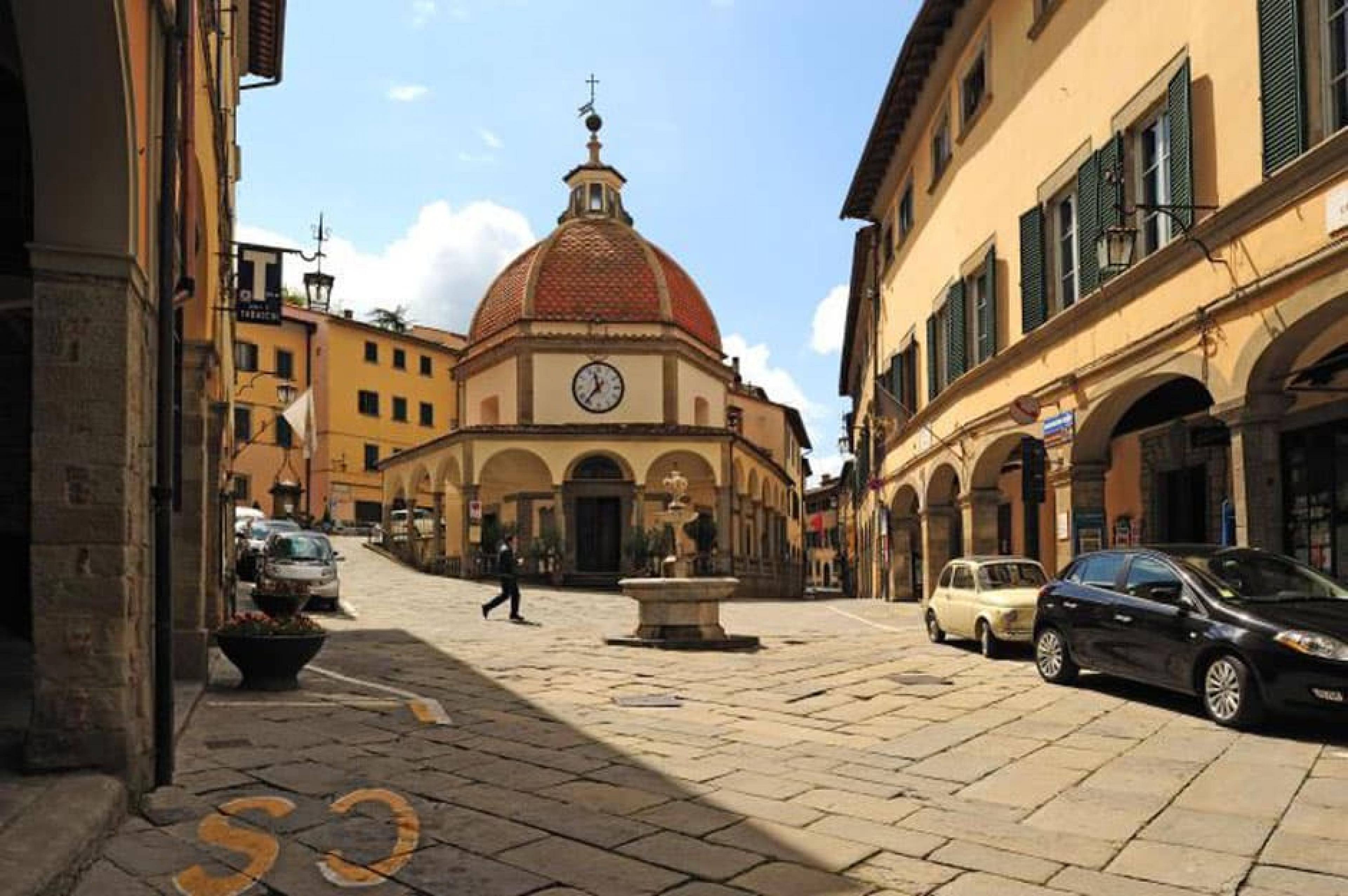 Facade view from Street at Arezzo, Tuscany, Italy