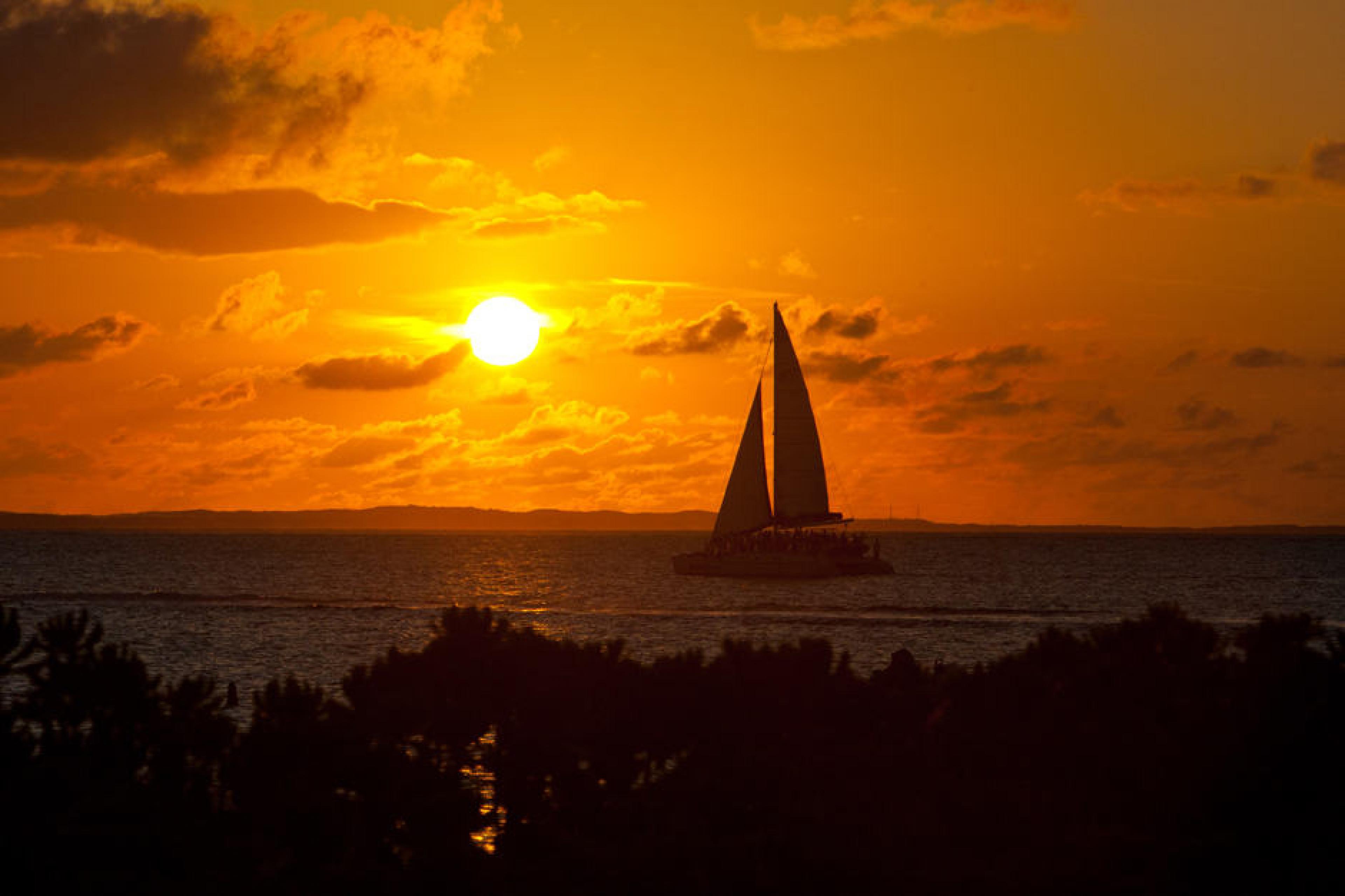 Beautiful Sunset at Boat Charters , Caicos, Caribbean - Courtesy Brilliant Studios for Turks and Caicos Tourism