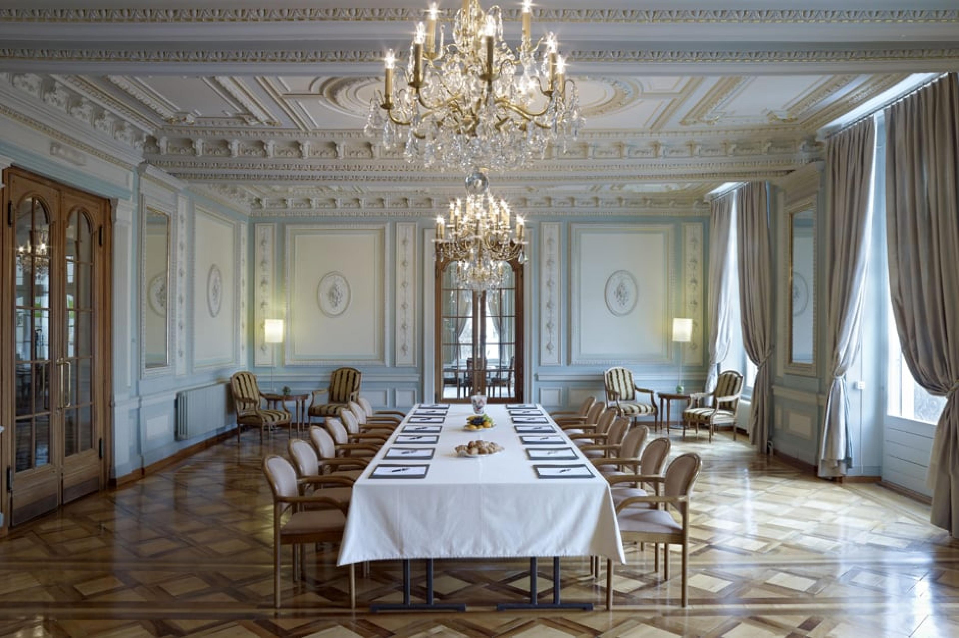 Dinning Room at Grand Hotel Kronenhof, Engadin & St. Moritz, Switzerland