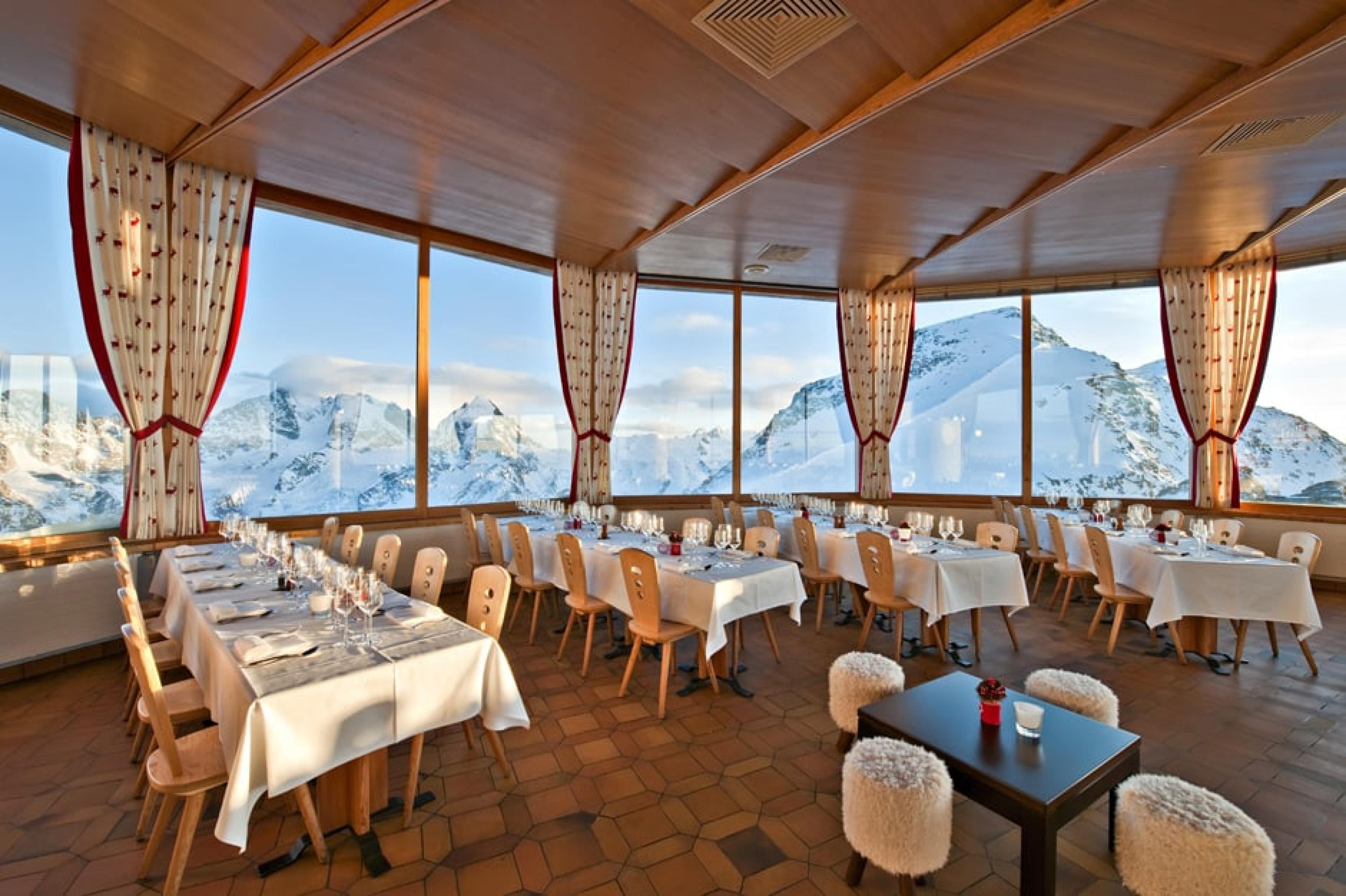 Dinning Area at  Corvatsch Panorama Restaurant,  Engadin & St. Moritz, Switzerland