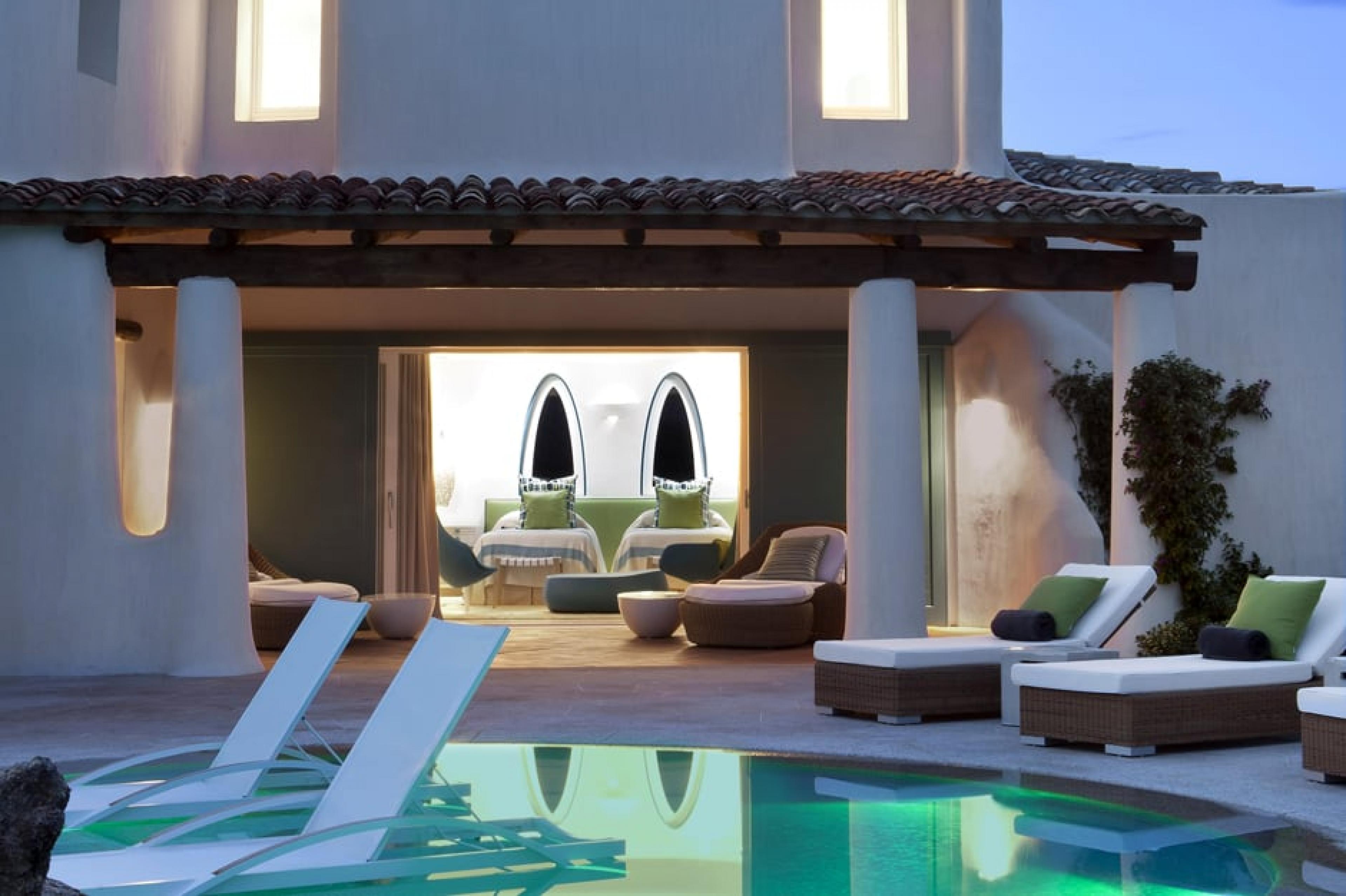 Hotel Romazzino pool in Costa Smeralda in Sardinia, Italy