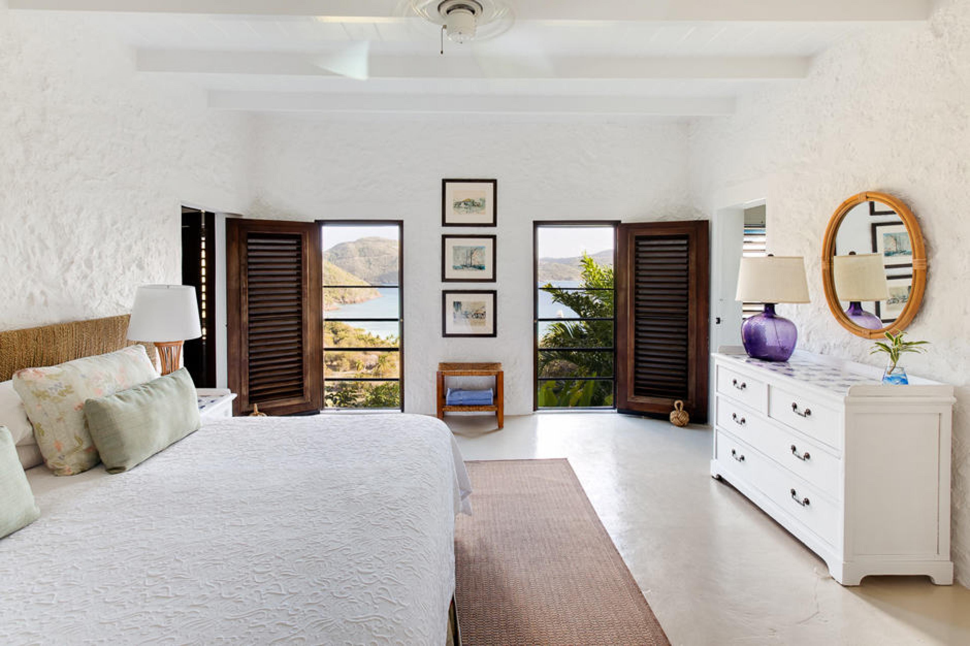 Bedroom at Guana Island, British Virgin Islands, Caribbean