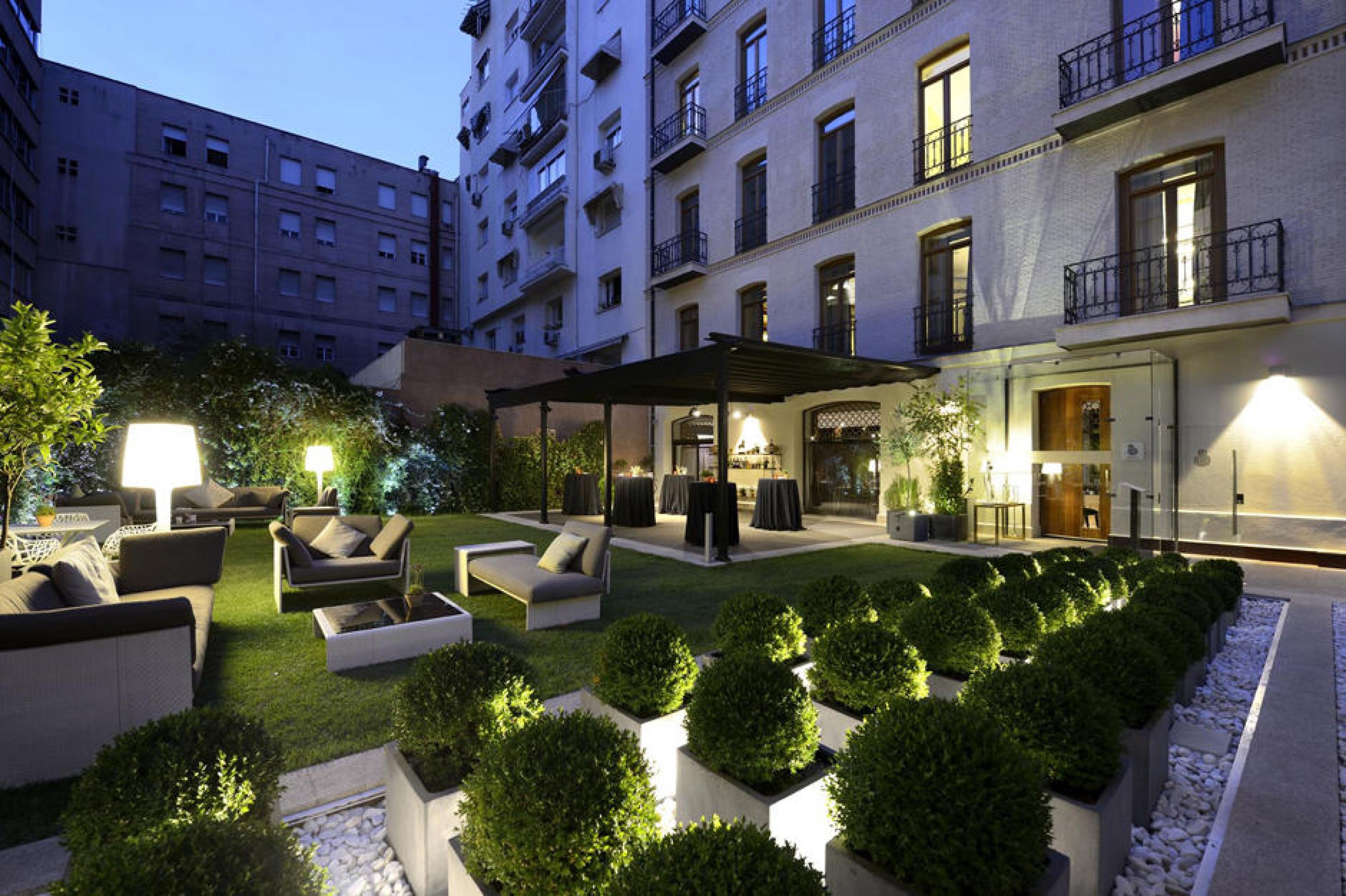 Outside Lounge at Hotel Unico, Madrid, Spain