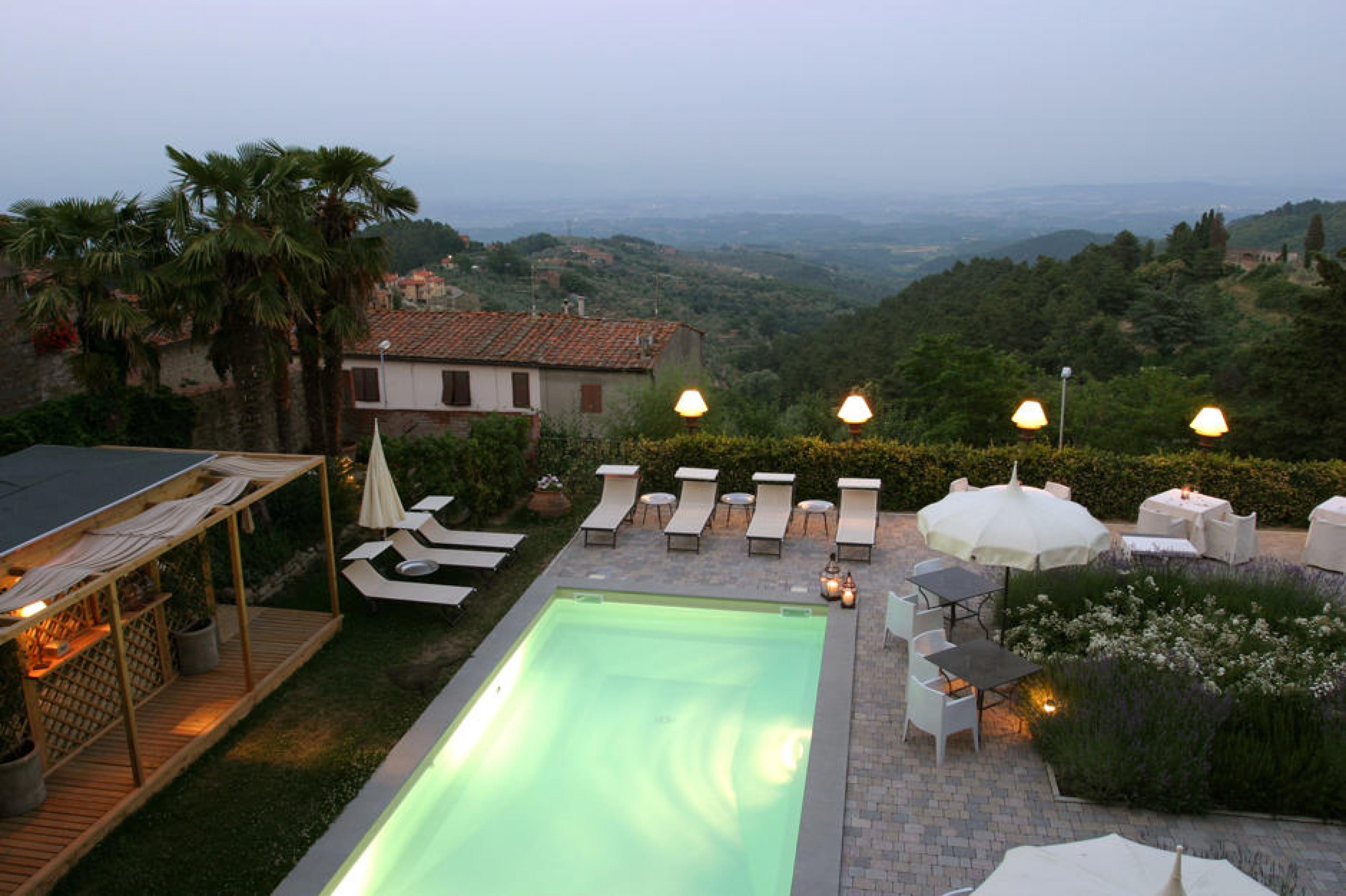 Pool Lounge  at Villa Sassolini, Tuscany, Italy