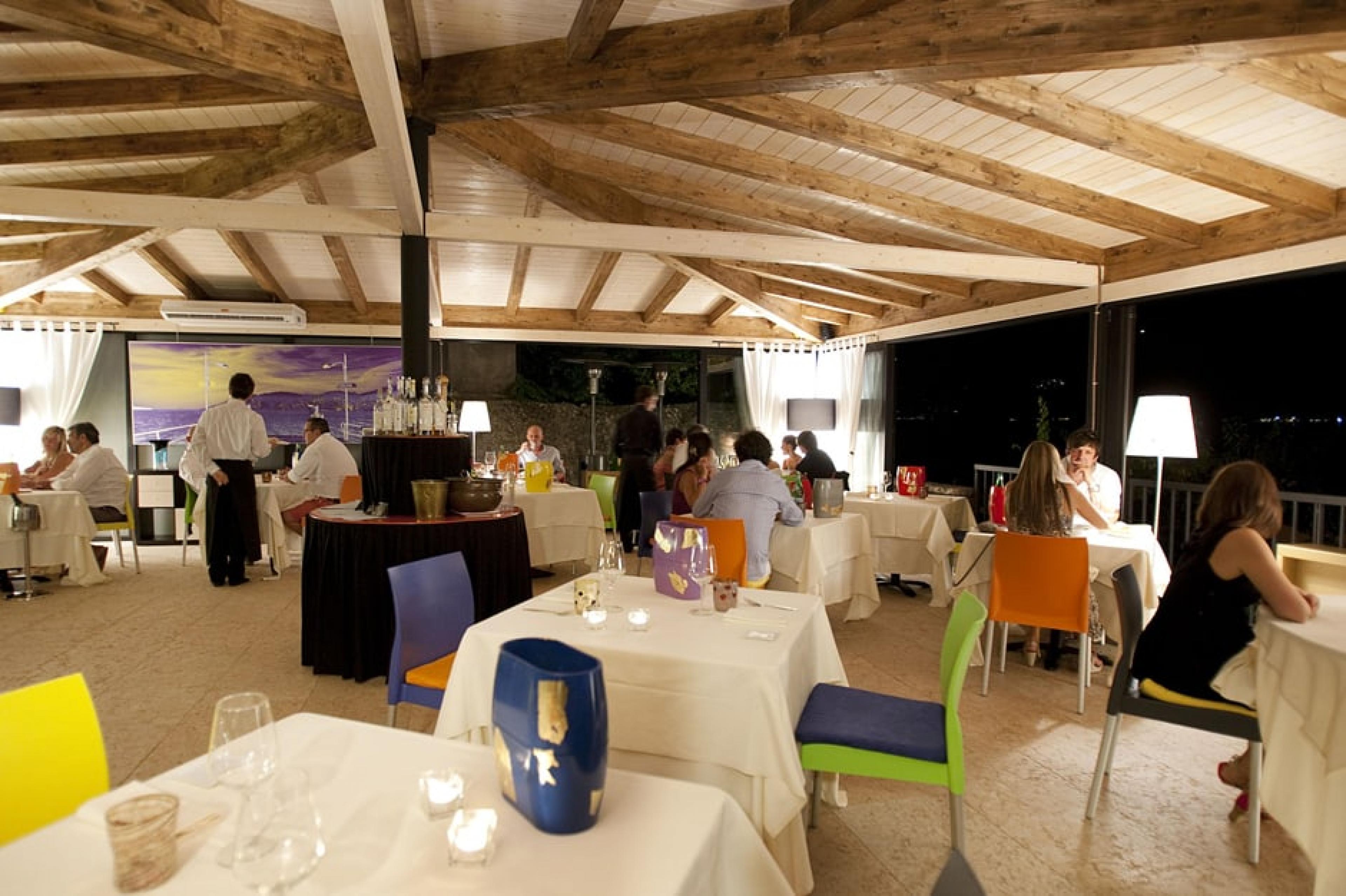 Dinning Area at Vecchia Malcesine, Lake Garda, Italy