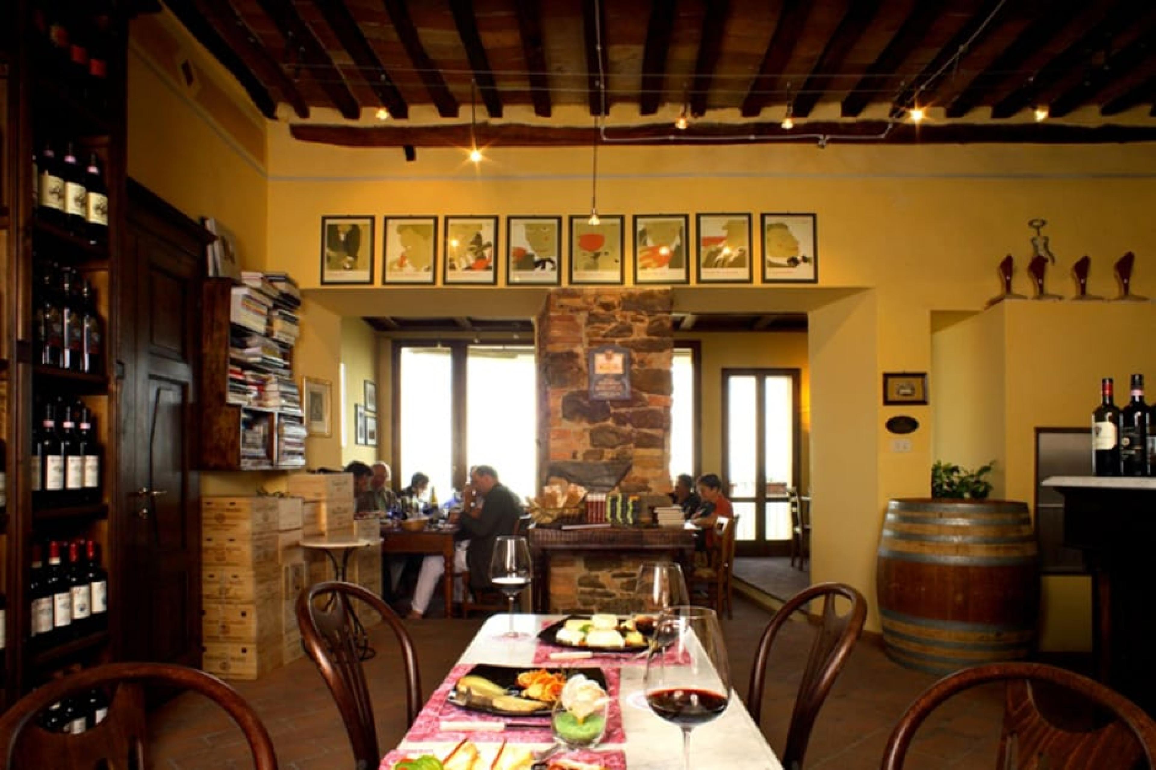 Bar at Osteria Osticcio, Tuscany, Italy