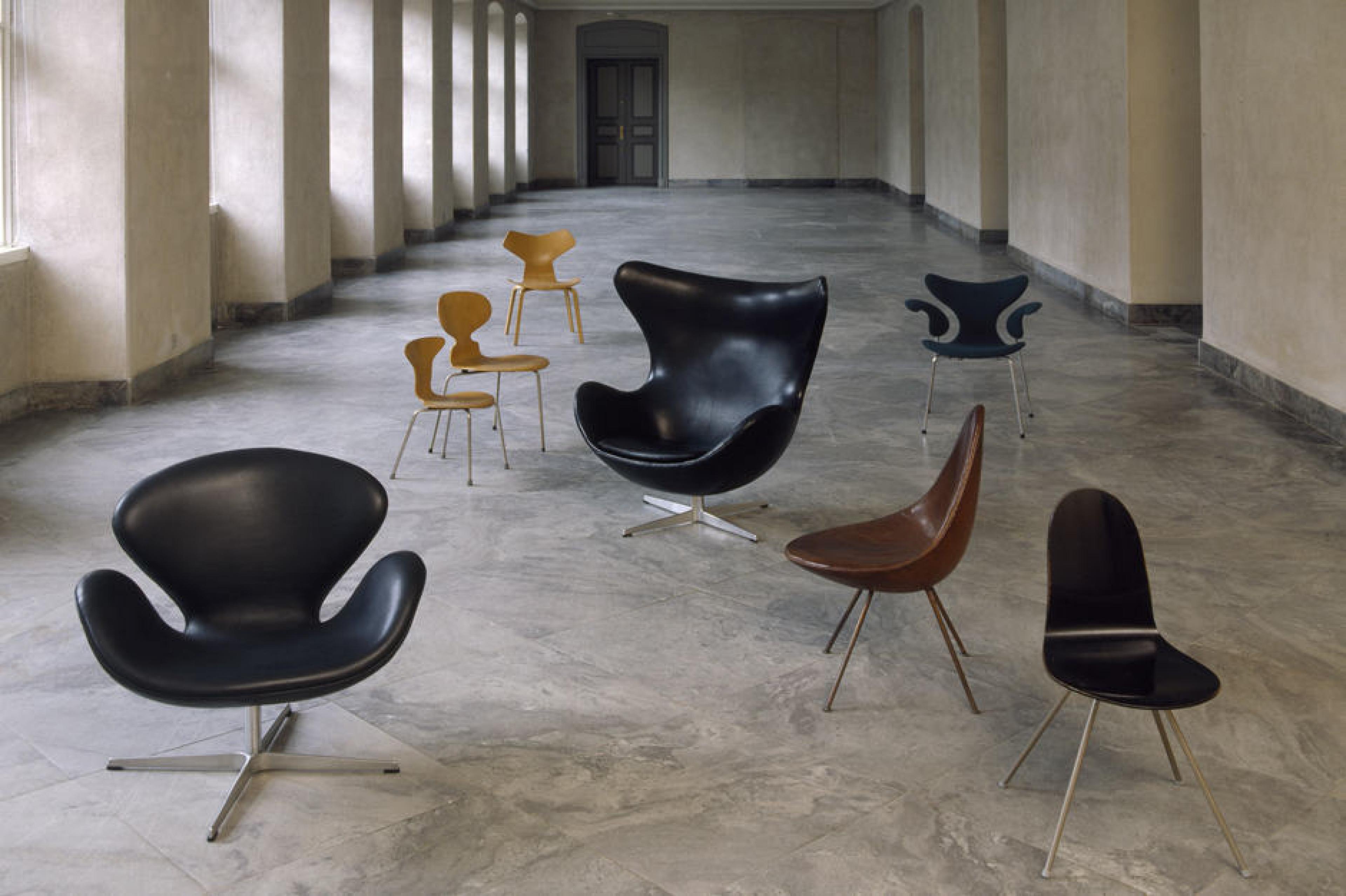 Chairs at Ten Feet Tall , Hong Kong, China - Courtesy Arne Jacobsen