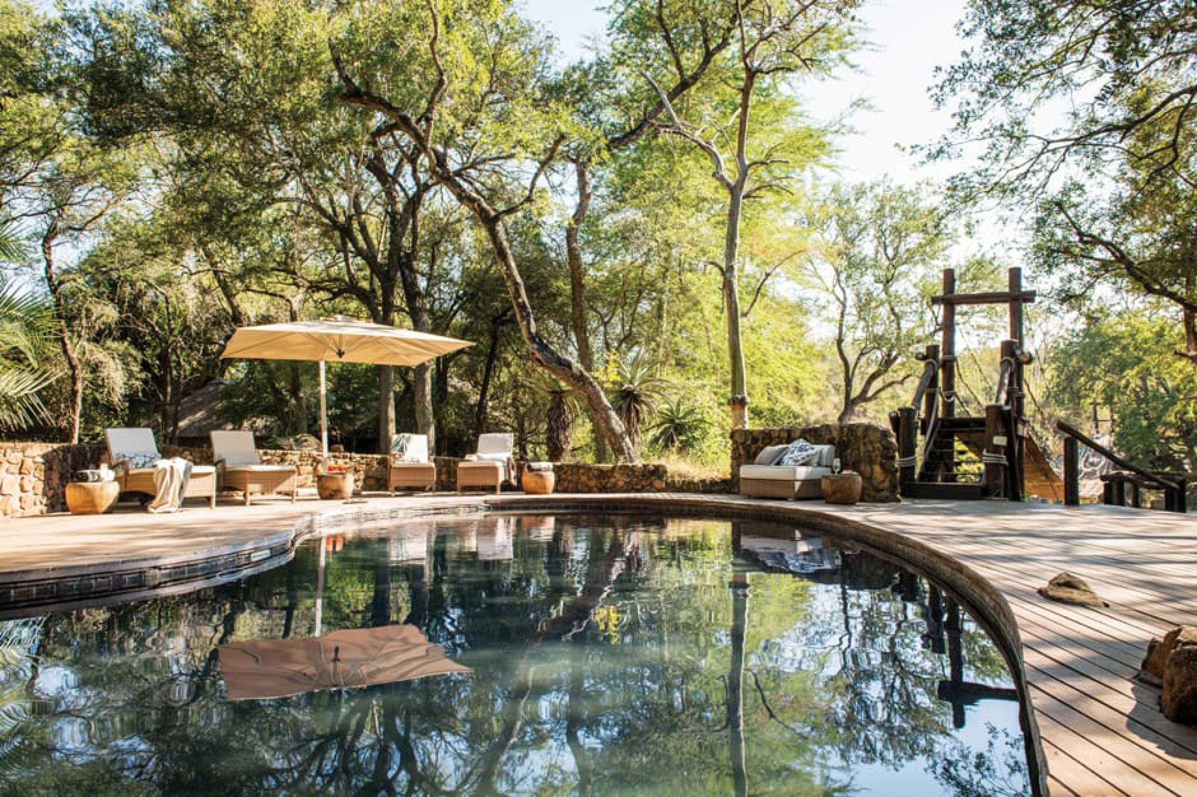 Pool Lounge at  Dulini Lodge, Safari, South Africa