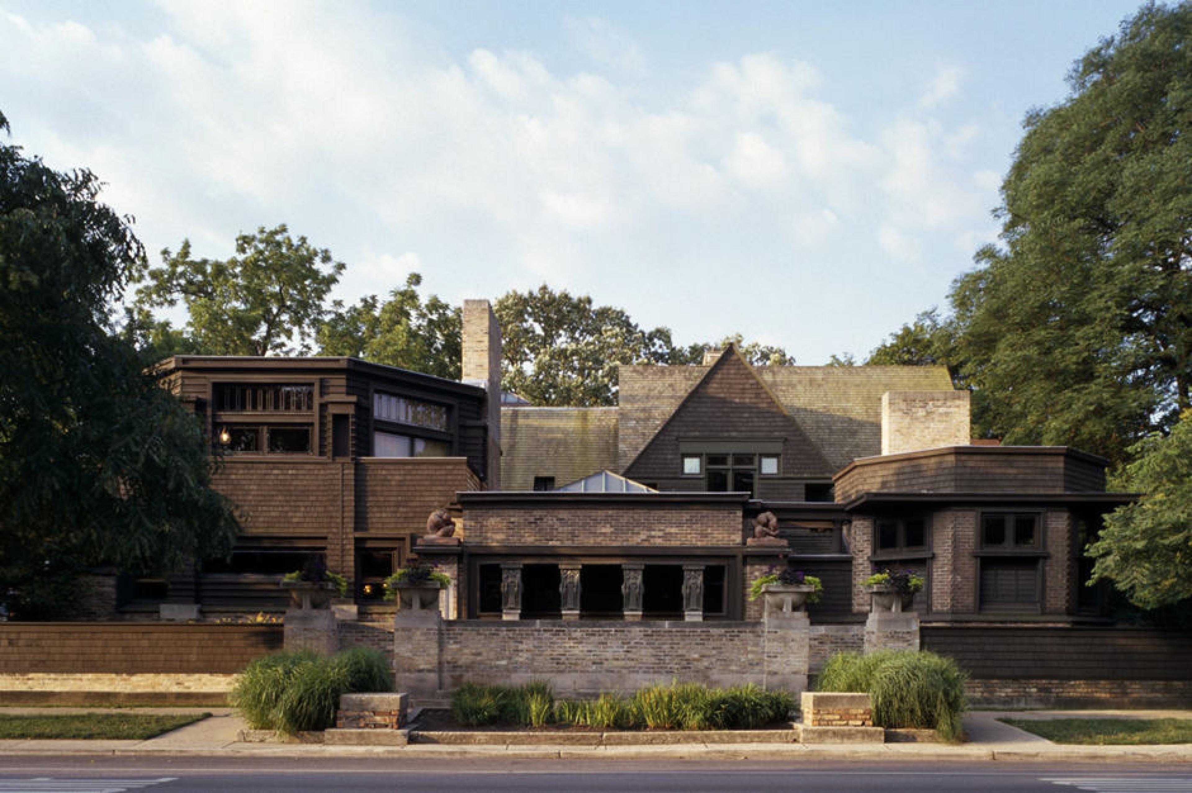Exterior View - Frank Lloyd Wright Home and Studio ,  Chicago, Midwest - Courtesy Tim Long