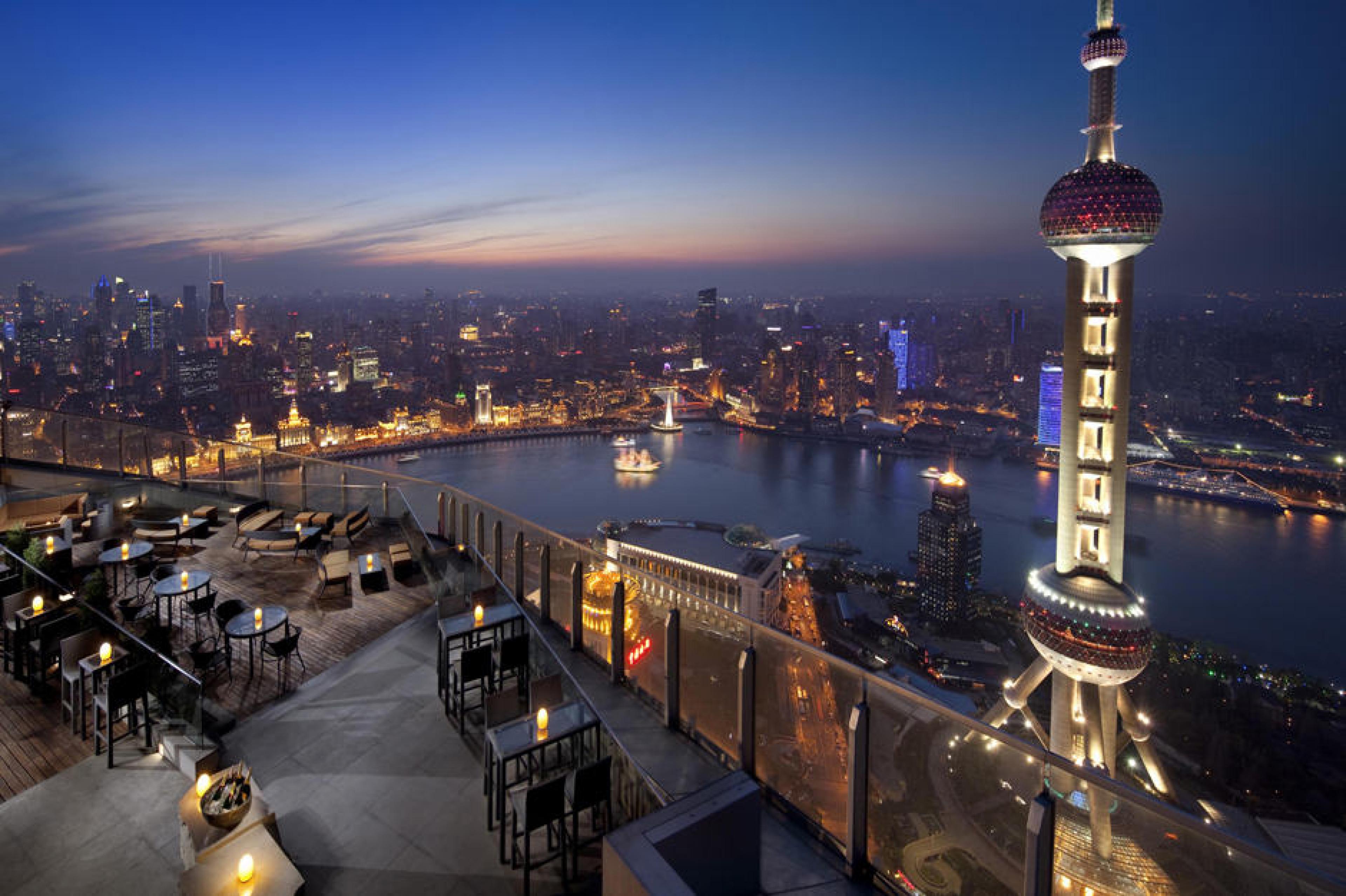 Aerial View - Flair Rooftop Restaurant & Bar, Shanghai, China